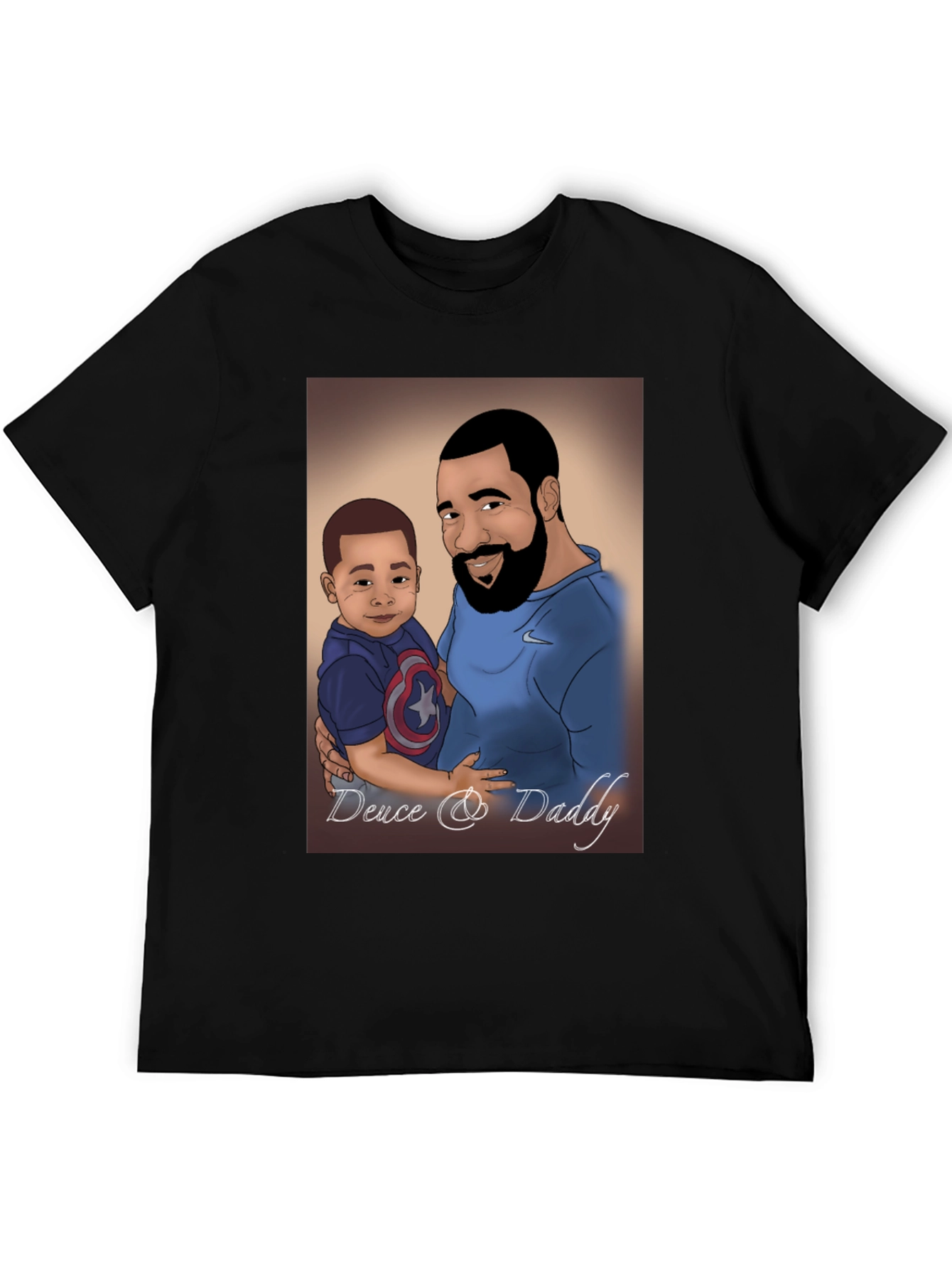 Black Deuce & Daddy Cartoon T-Shirt view 5