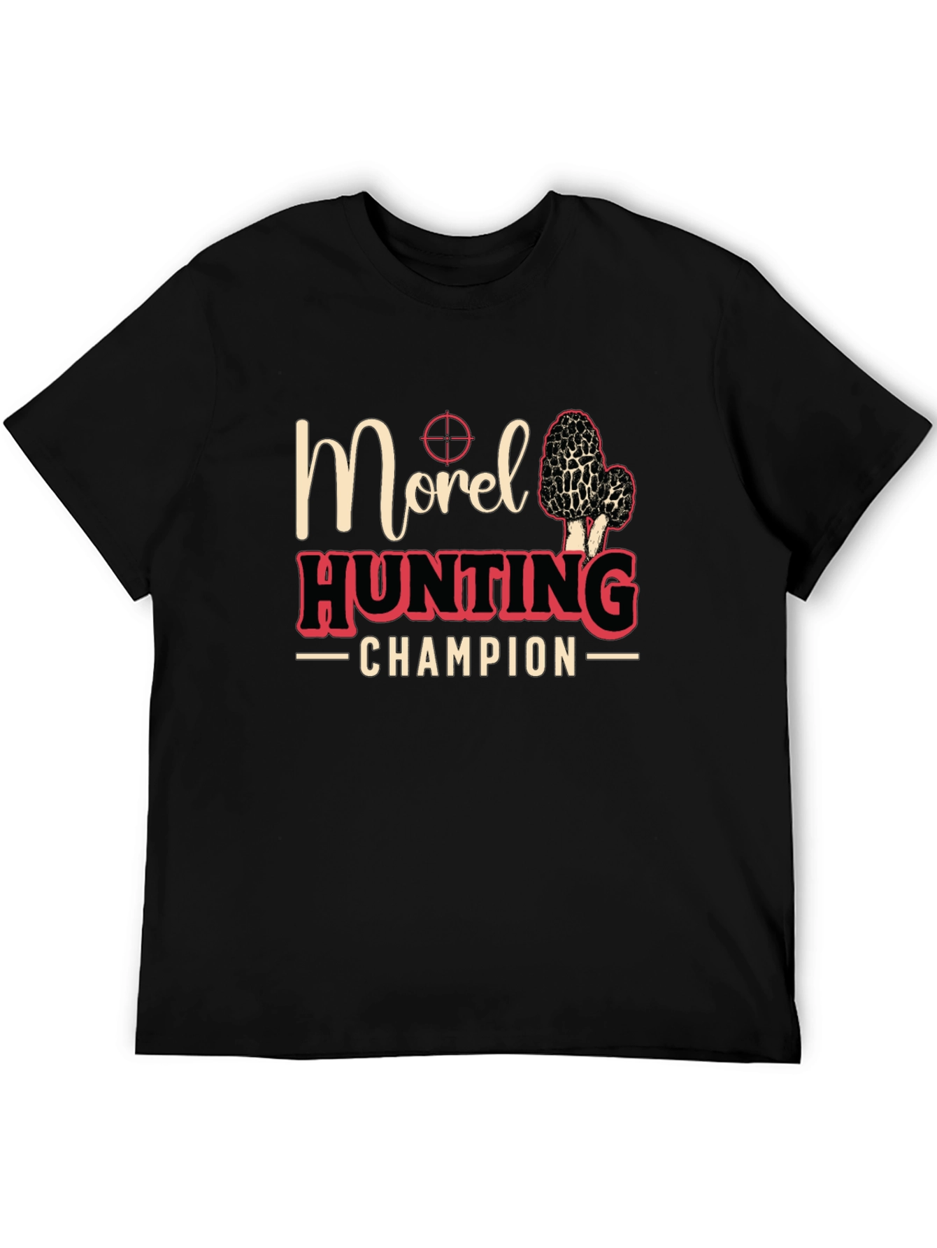 Black Morel Hunting Champion T-Shirt - Black view 5