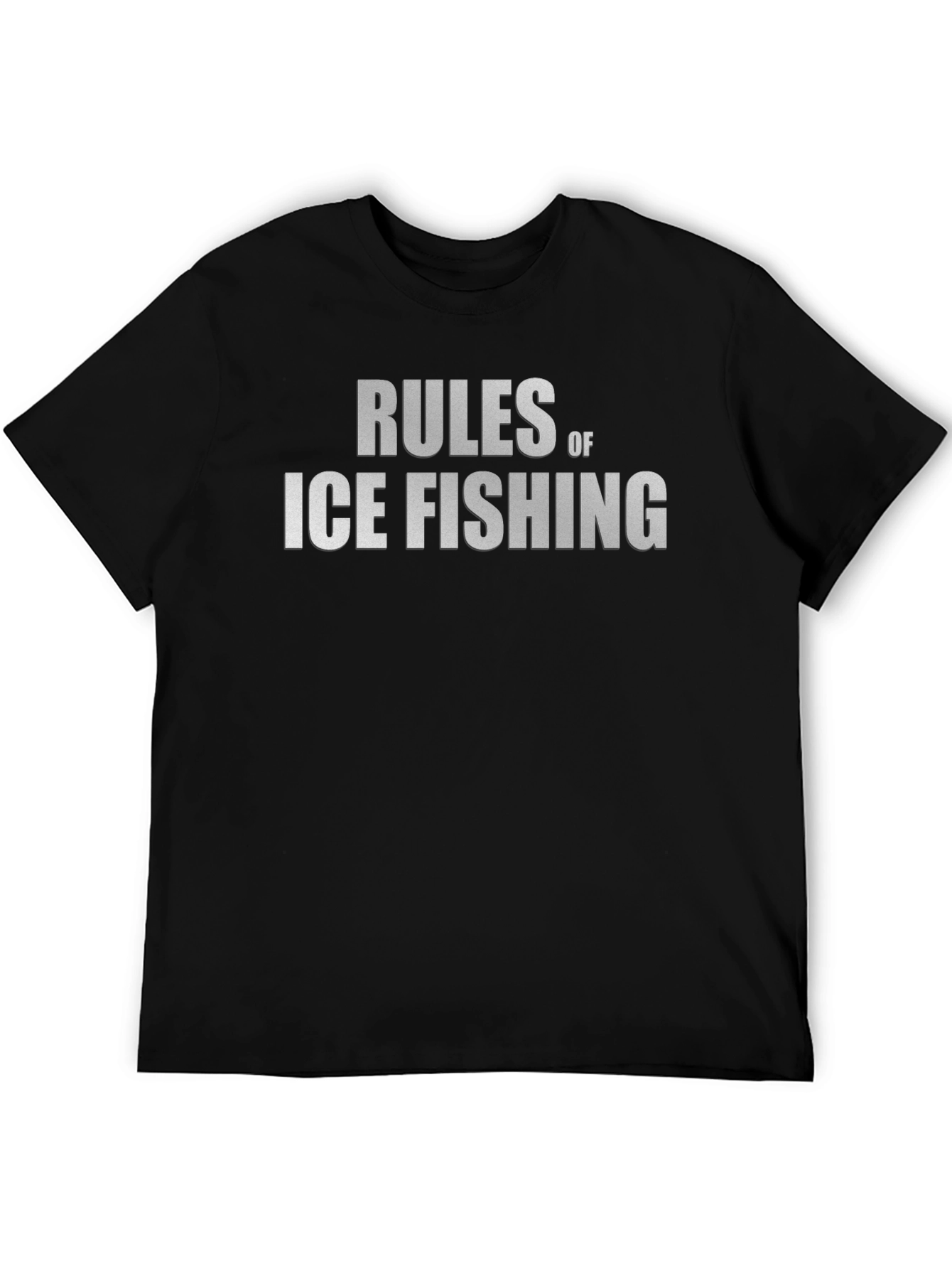 Black Rules of Ice Fishing Graphic Tee view 5