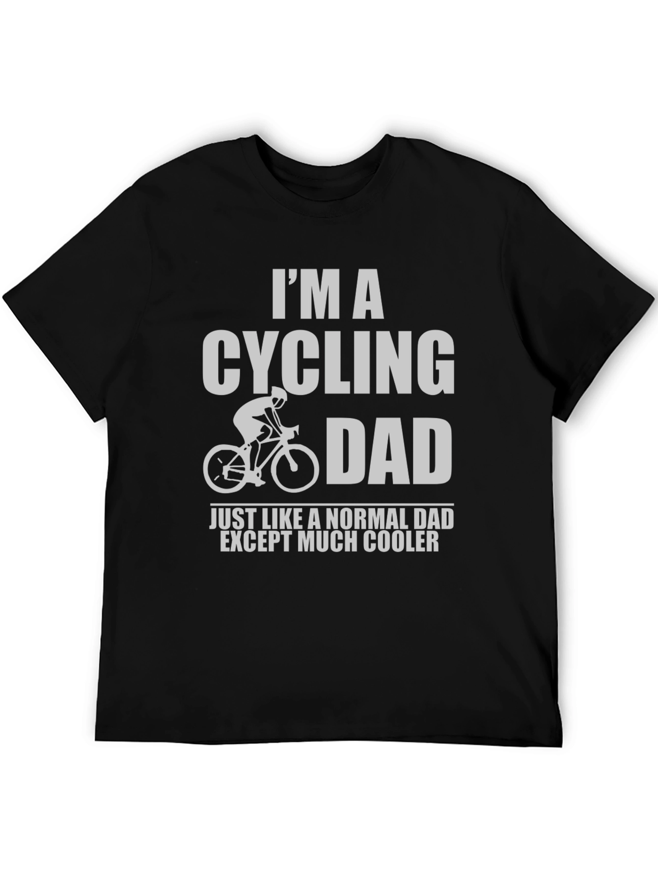 Black Cycling Dad T-Shirt - Cool Dad Graphic Tee view 5