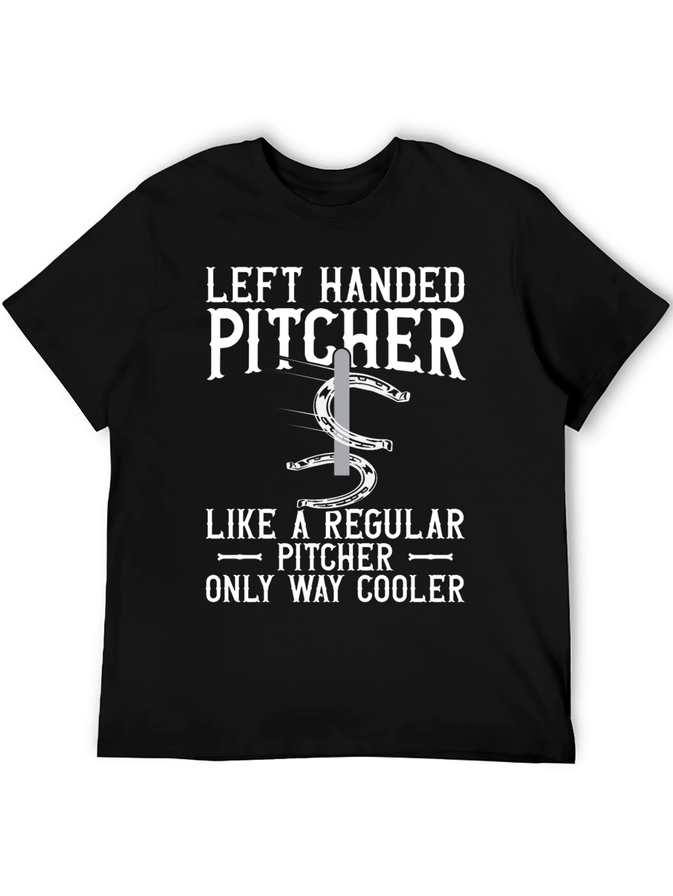 Black Left Handed Pitcher T-Shirt - Baseball Apparel view 5