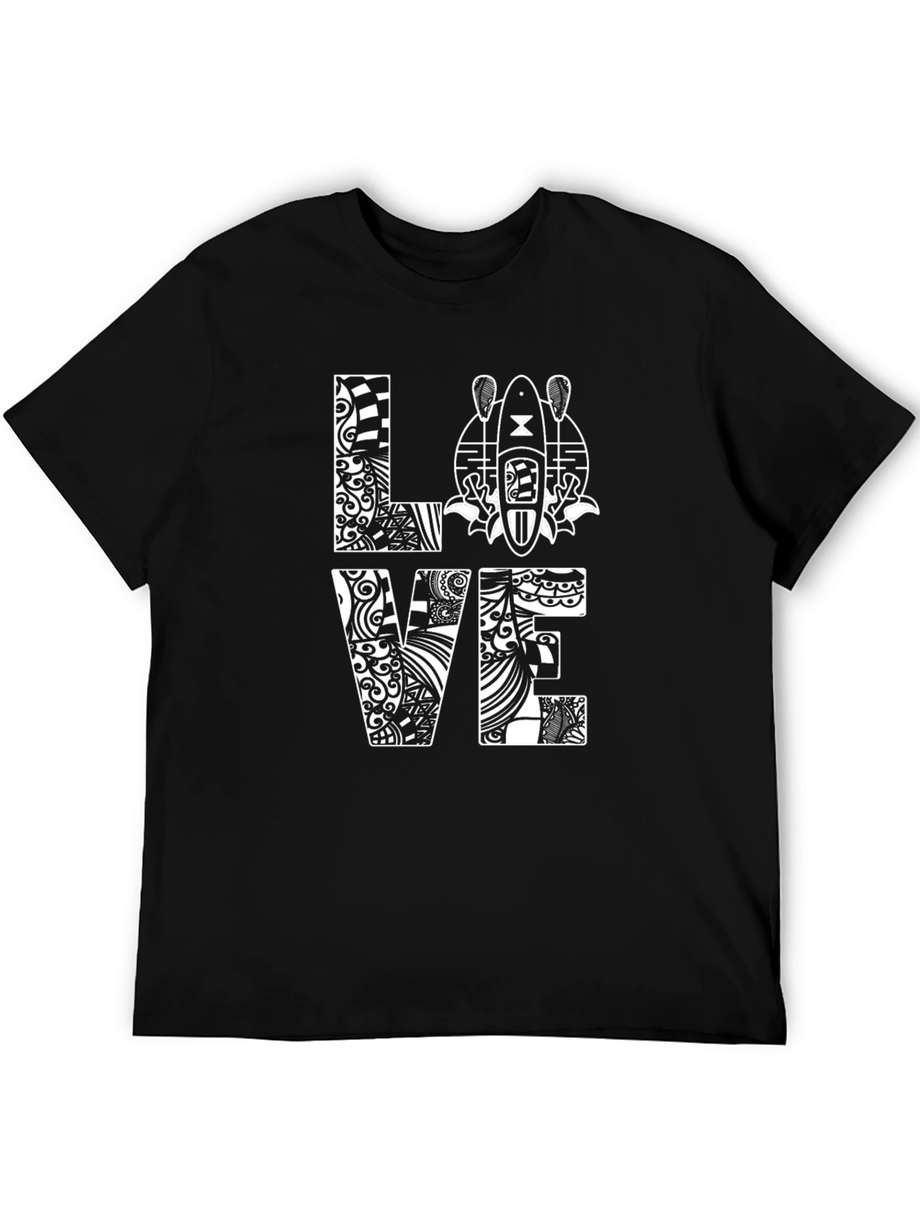 Love Kayaking Graphic T-Shirt - Black - 5