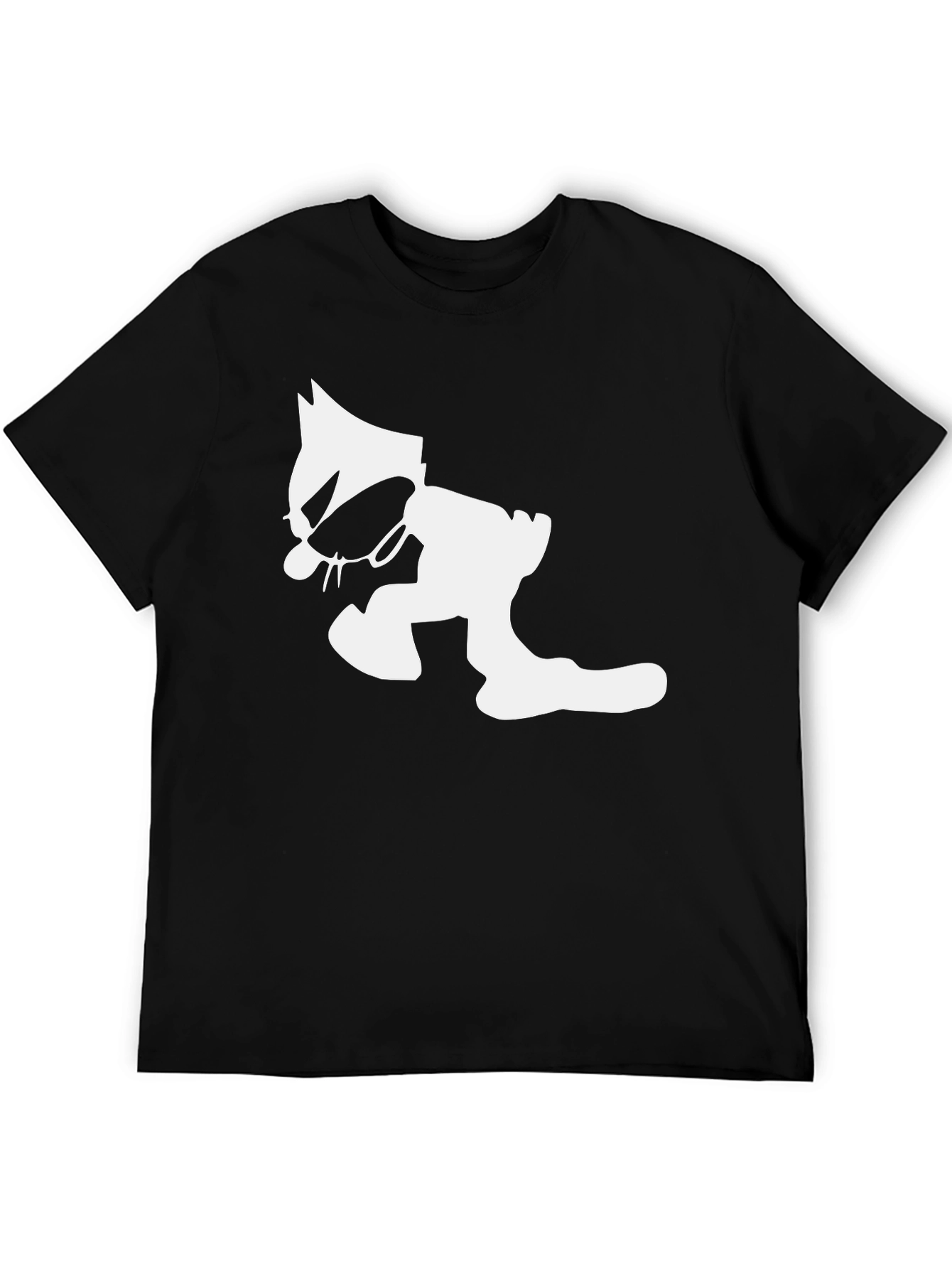 Black Cool Cat Graphic T-Shirt - Black view 5