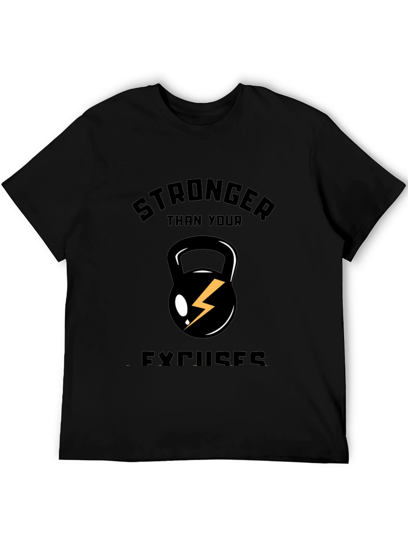 Black Stronger Than Your Excuses T-Shirt view 5
