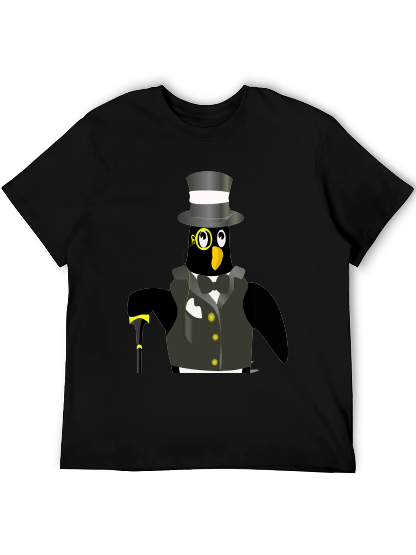 Black Penguin Tuxedo T-Shirt - Dapper Bird Tee view 5