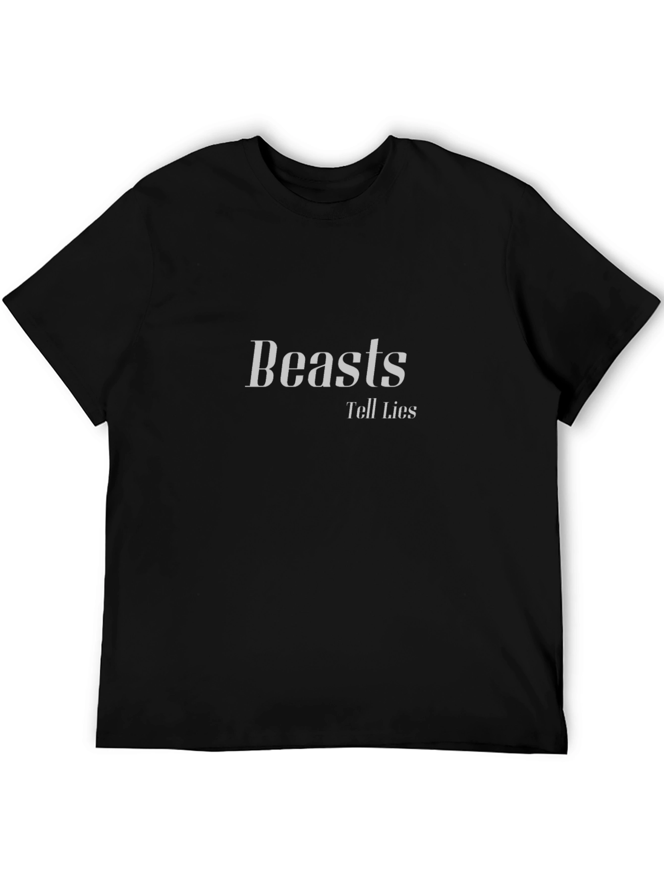 Black Beasts Tell Lies Graphic Tee - Soft Cotton Blend view 5