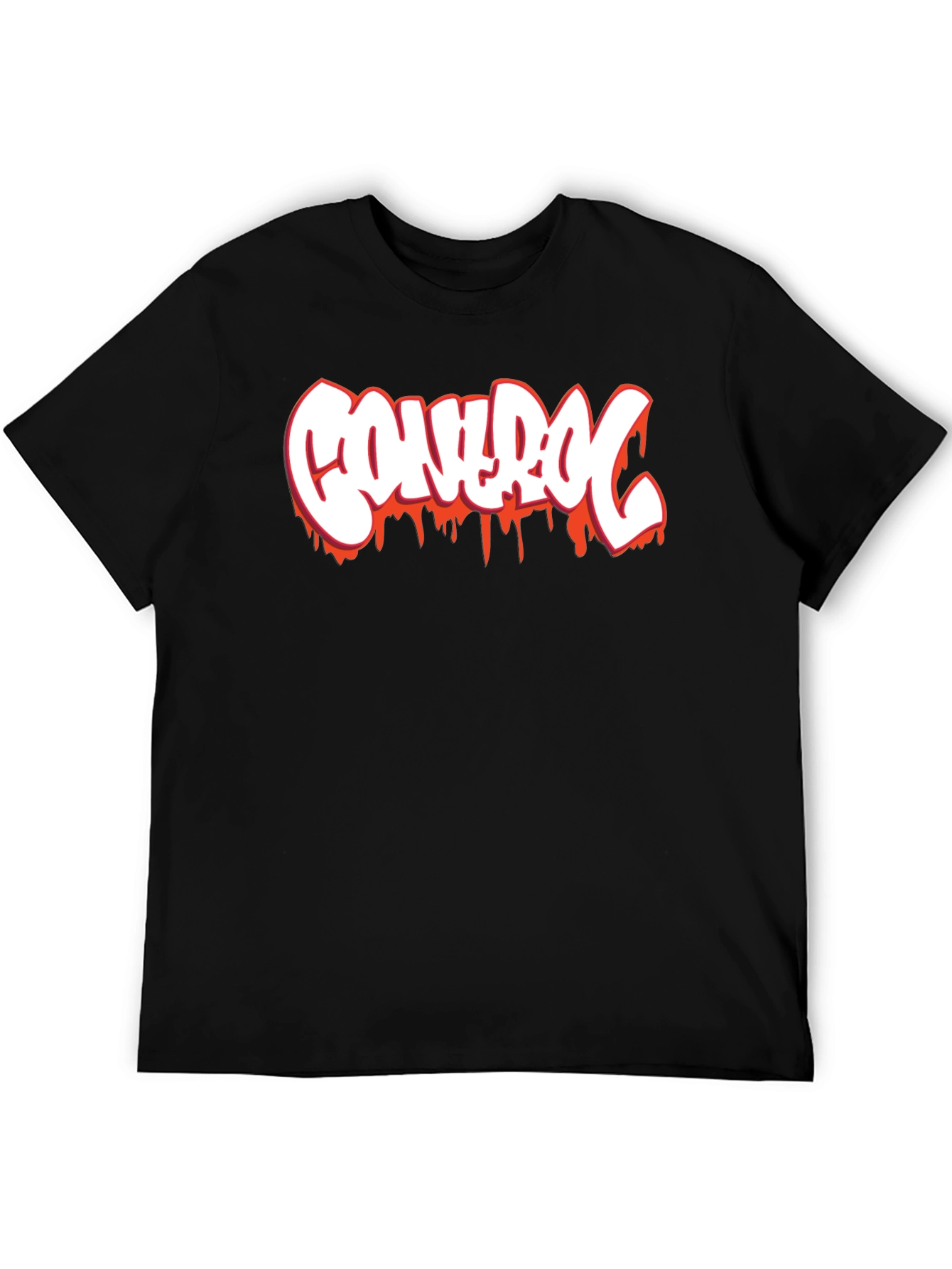 Black Control Graphic Print Black T-Shirt view 5