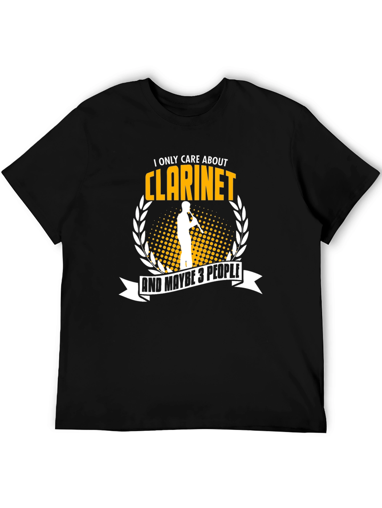 Black Clarinet Lover Graphic Tee - Music Fan T-Shirt view 5