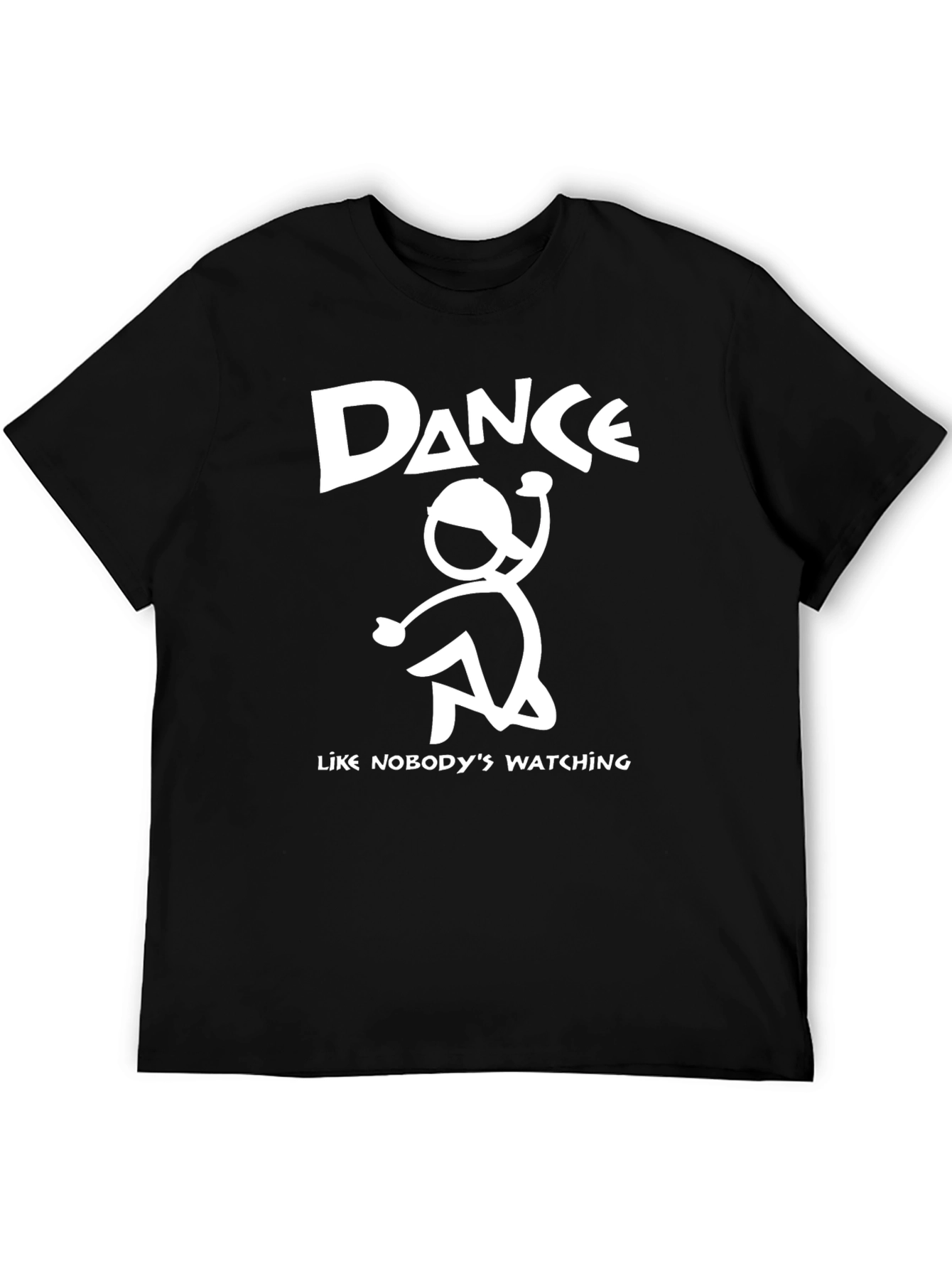 Black Dance Like Nobody's Watching Black Graphic Tee view 5