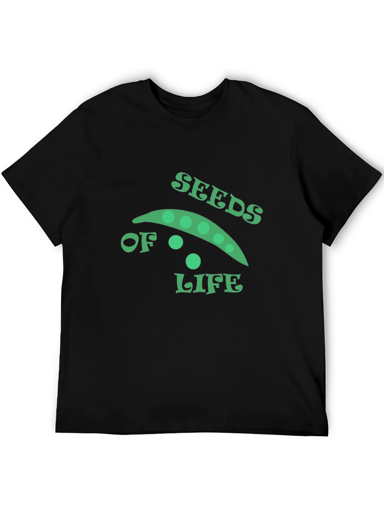 Black Seeds of Life Graphic Tee - Black Cotton view 5