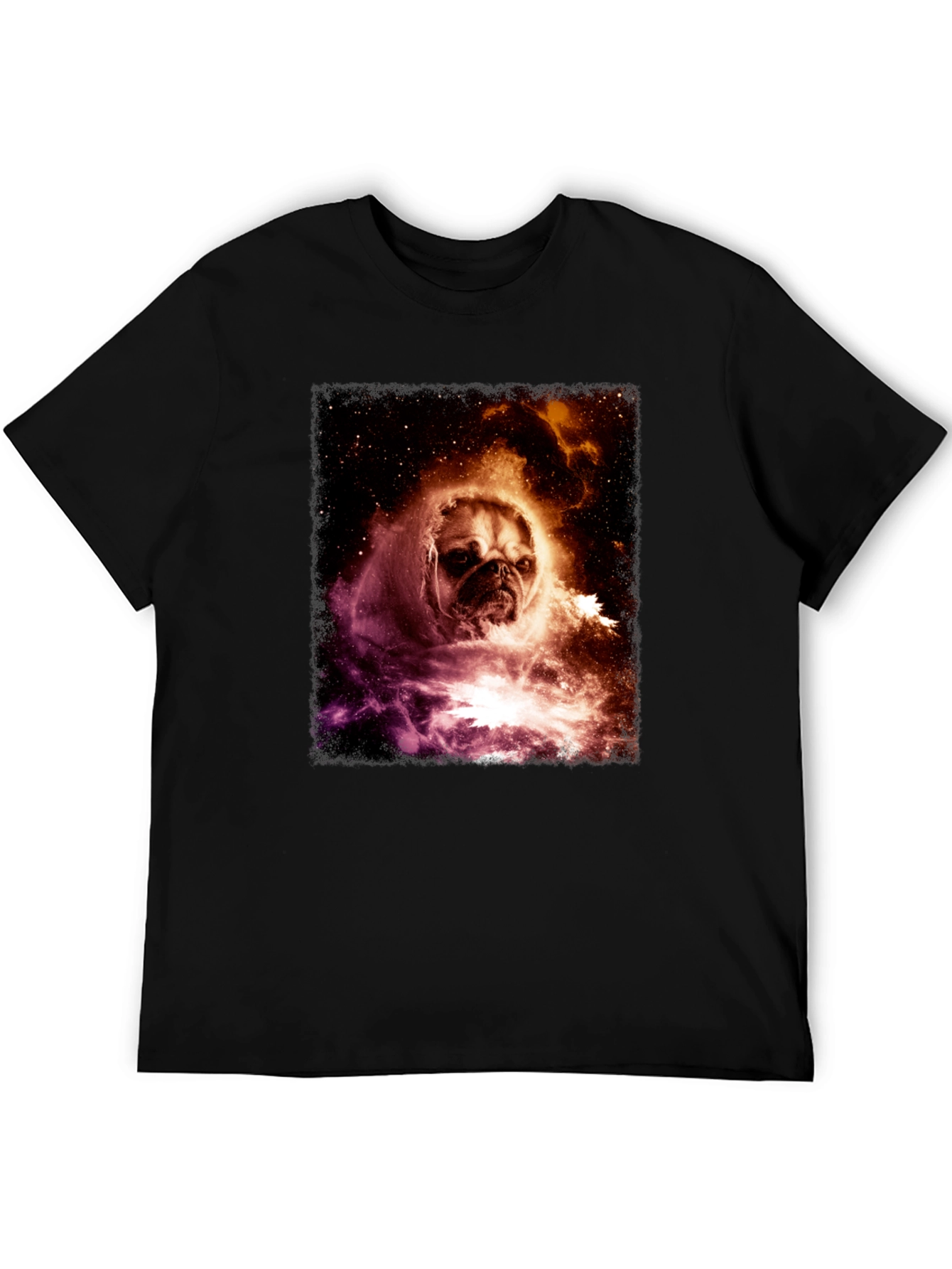 Black Cosmic Pug Graphic Tee - Black view 5