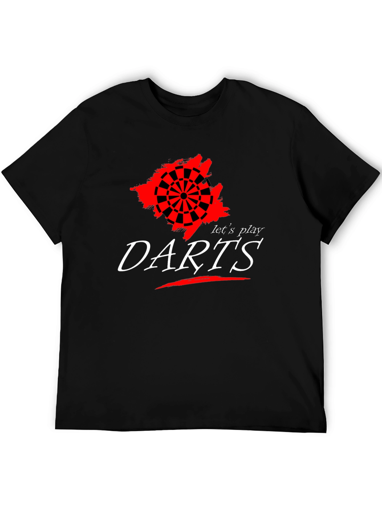 Let's Play Darts Graphic Tee - Black Cotton T-Shirt - 5