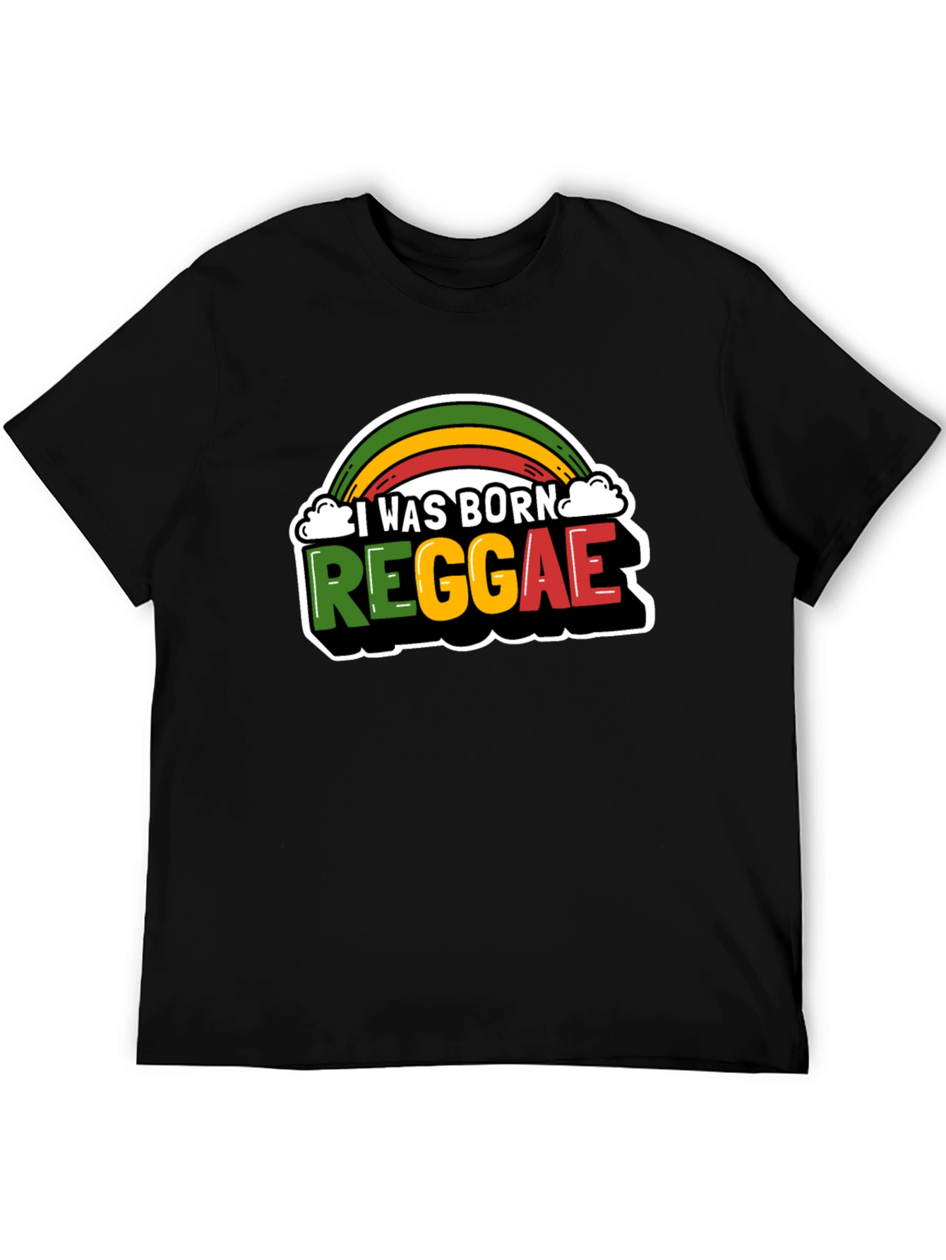 Black I Was Born Reggae T-Shirt - Rasta Pride view 5