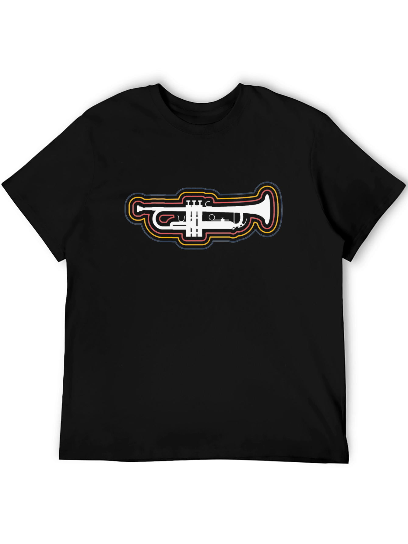 Black Trumpet Graphic Tee - Stylish Musical Instrument Shirt view 5