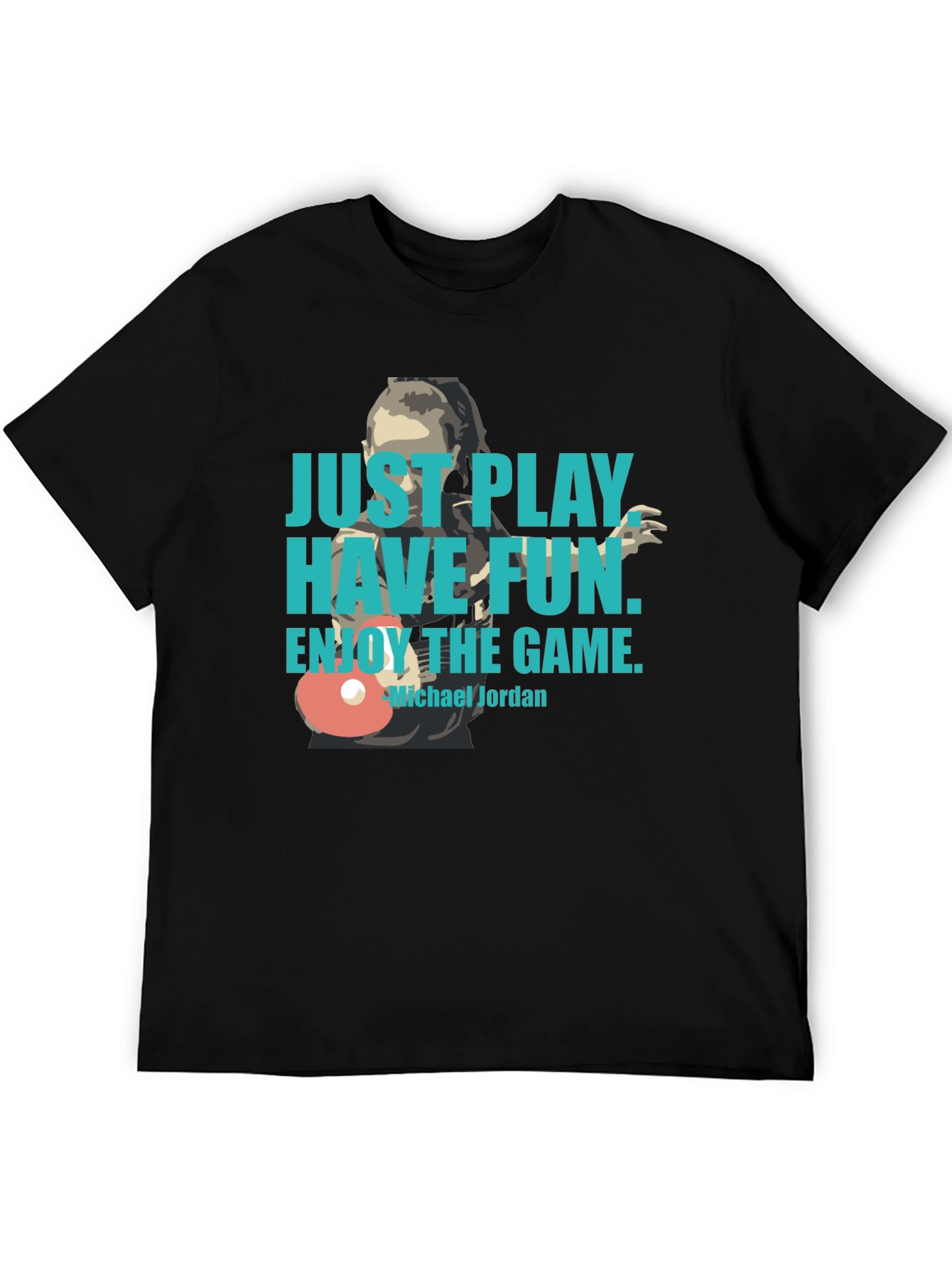 Black Just Play, Have Fun T-Shirt view 5