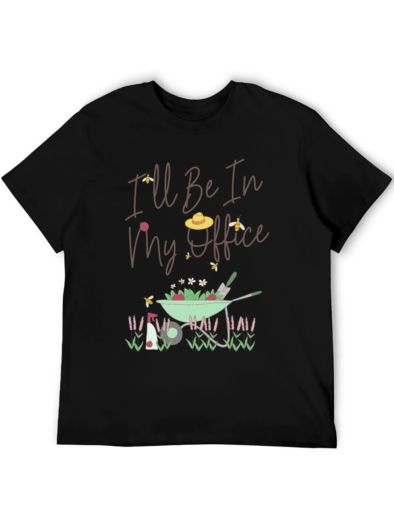 Black Gardening T-Shirt: I'll Be In My Office view 5