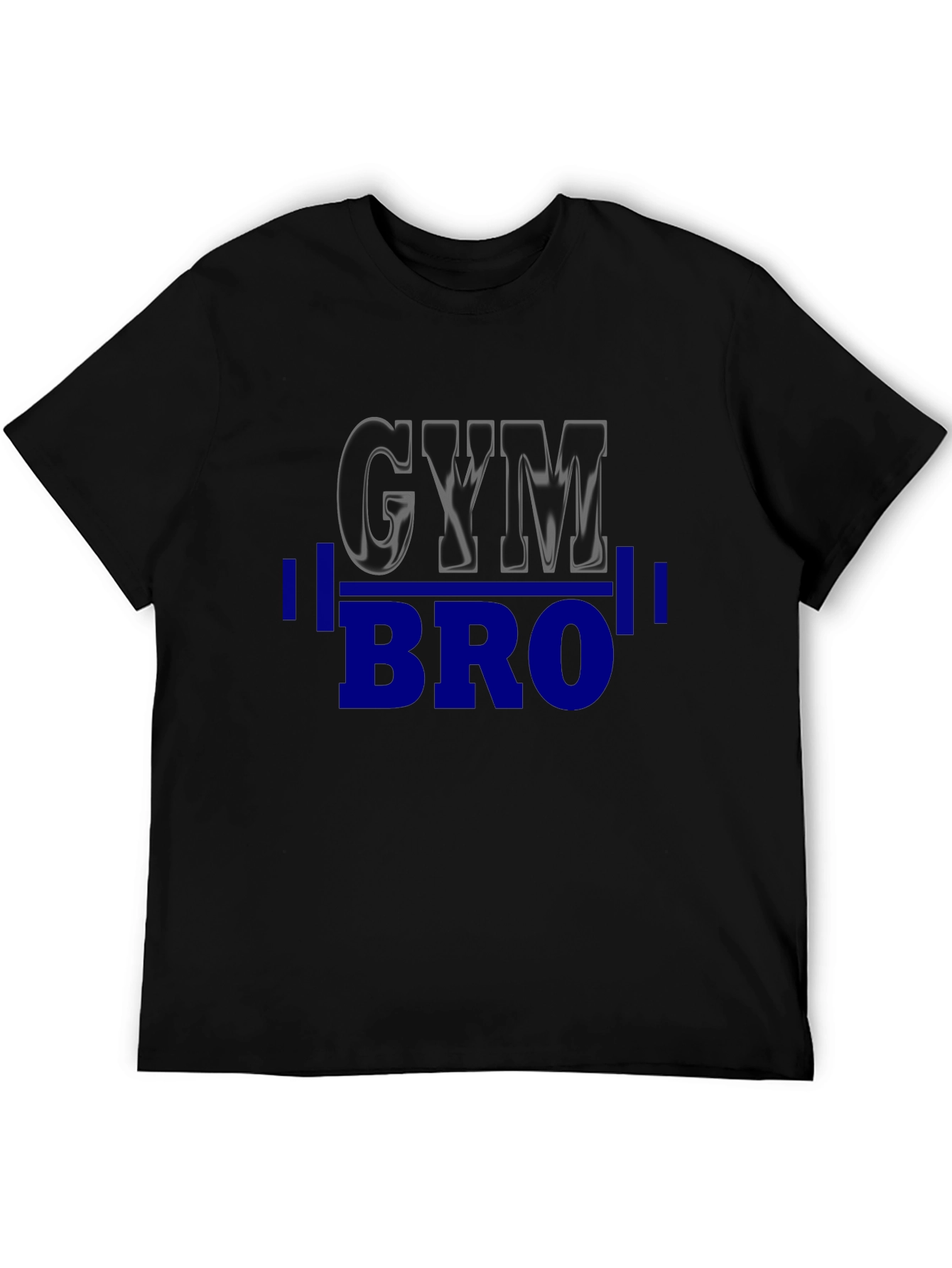 Black Gym Bro Black T-Shirt - Weightlifting Motivation view 5