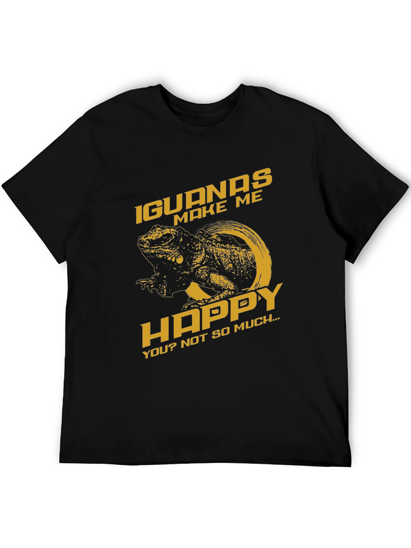 Black Iguanas Make Me Happy Graphic T-Shirt view 5