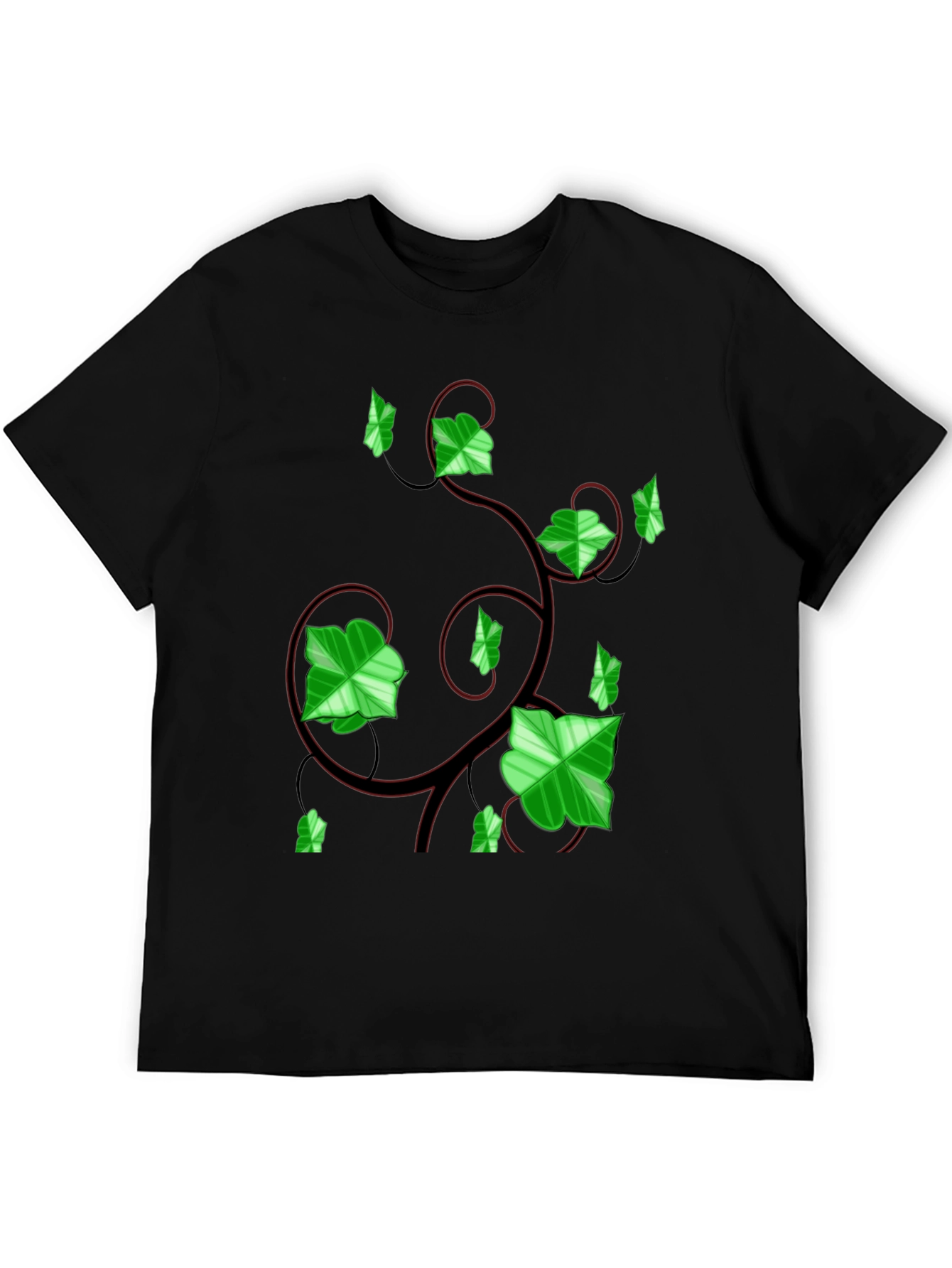 Black Ivy Vine Graphic Tee - Black view 5