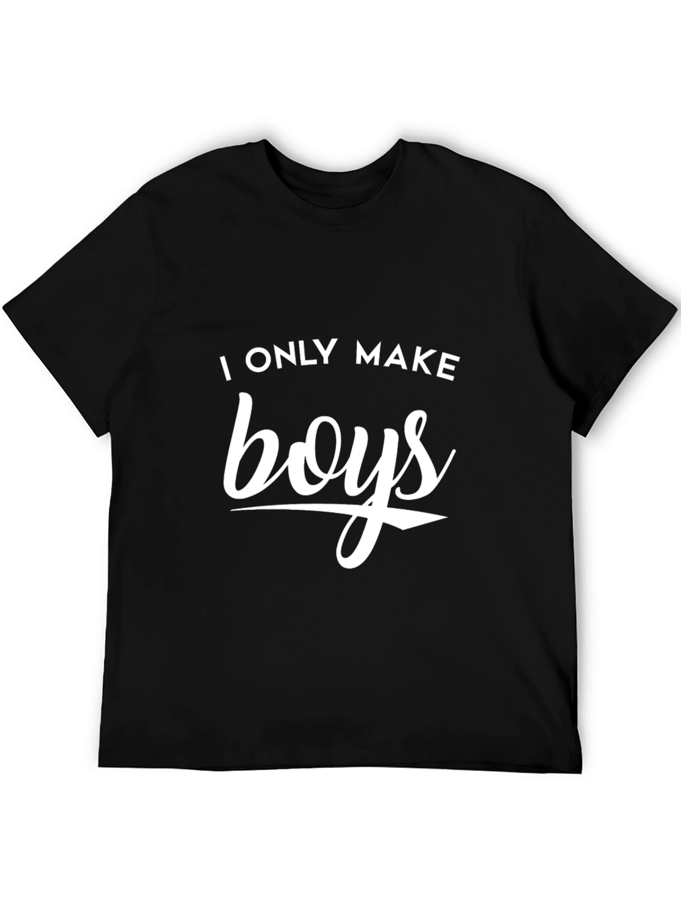Black I Only Make Boys Graphic Tee - Black Cotton Blend Shirt view 5