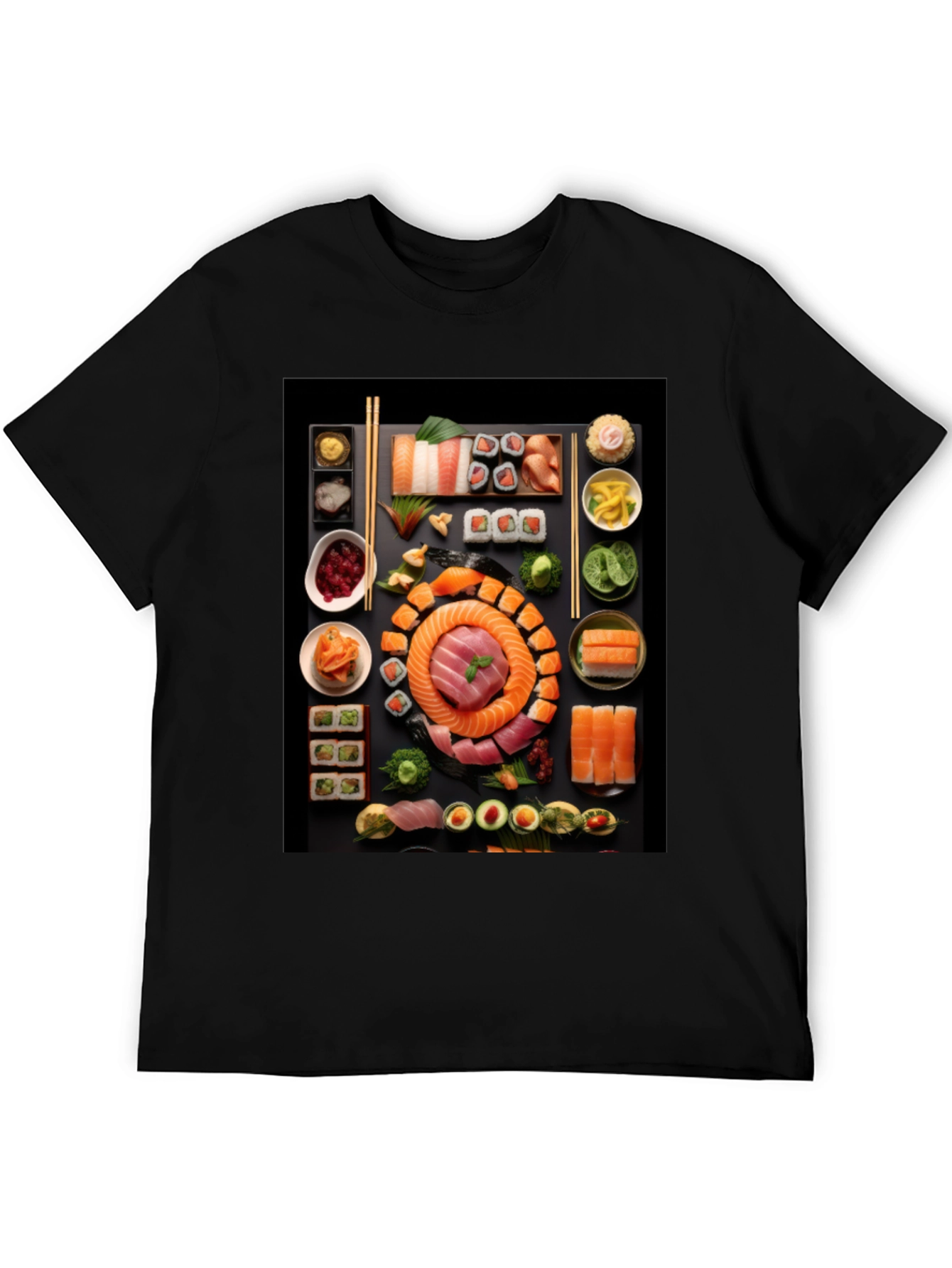Black Sushi T-Shirt: Unique Foodie Fashion view 5