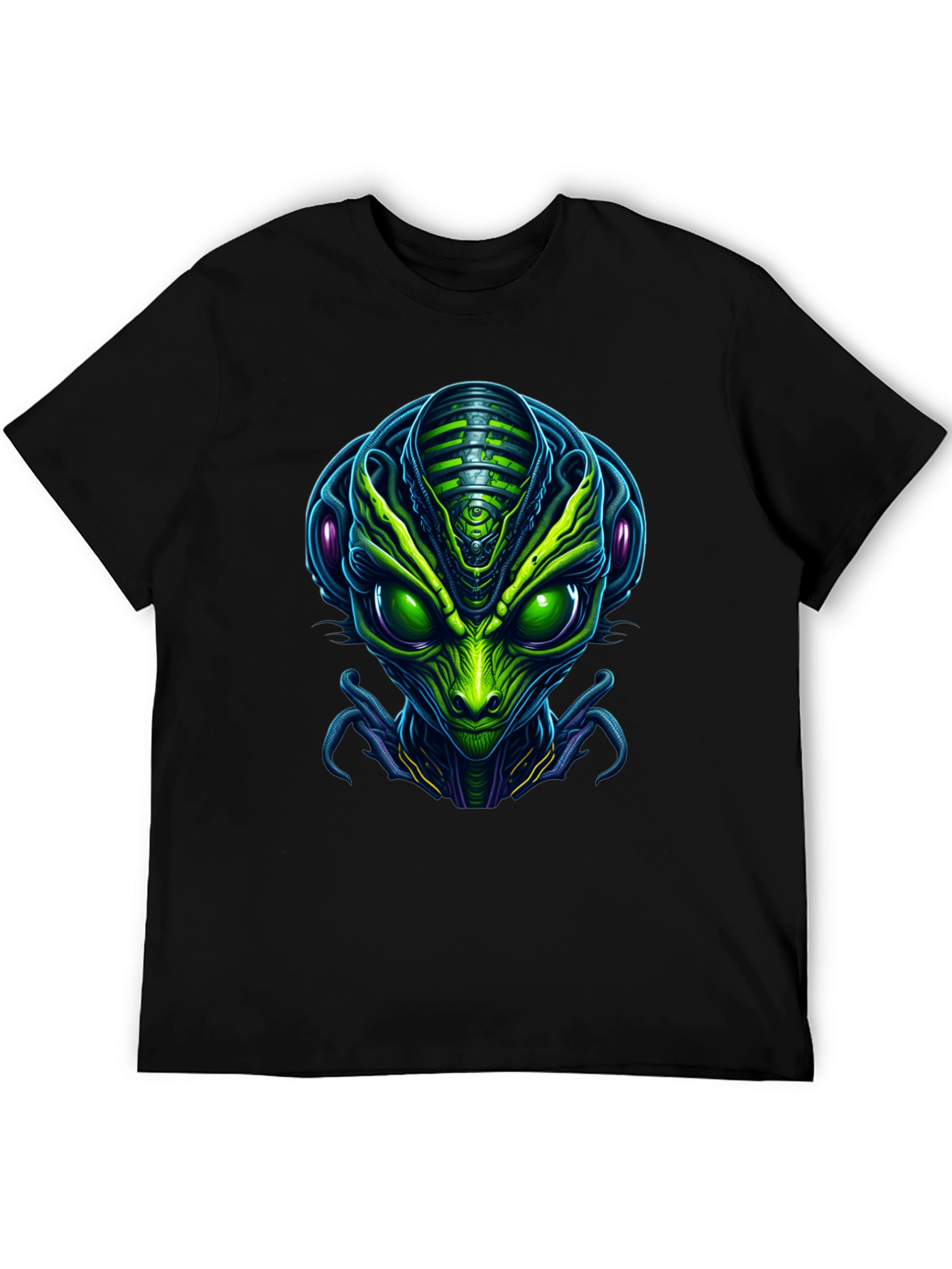 Black Alien Head Graphic T-Shirt view 5