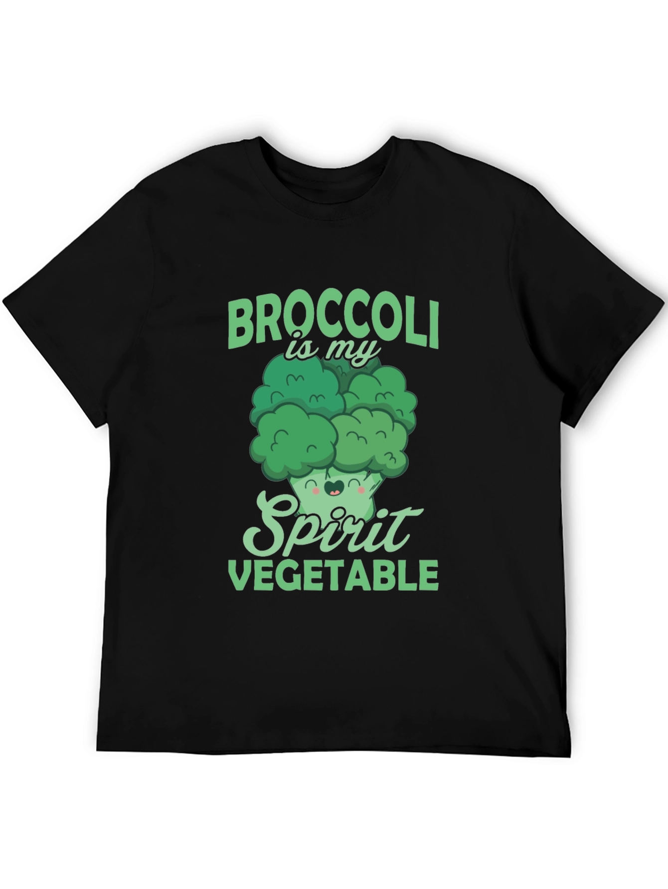 Black Broccoli is My Spirit Vegetable T-Shirt view 5