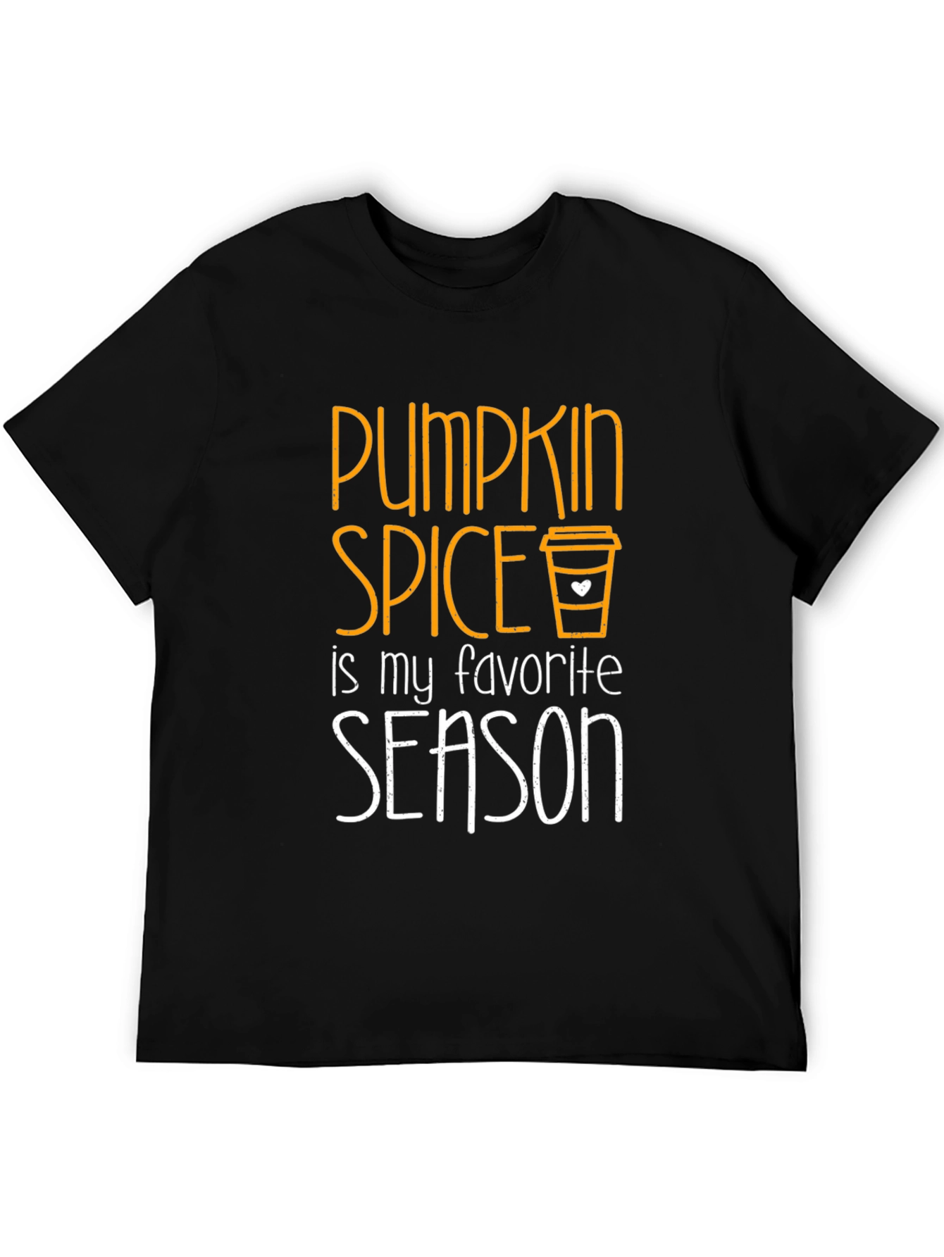 Black Pumpkin Spice Favorite Season Black T-Shirt view 5