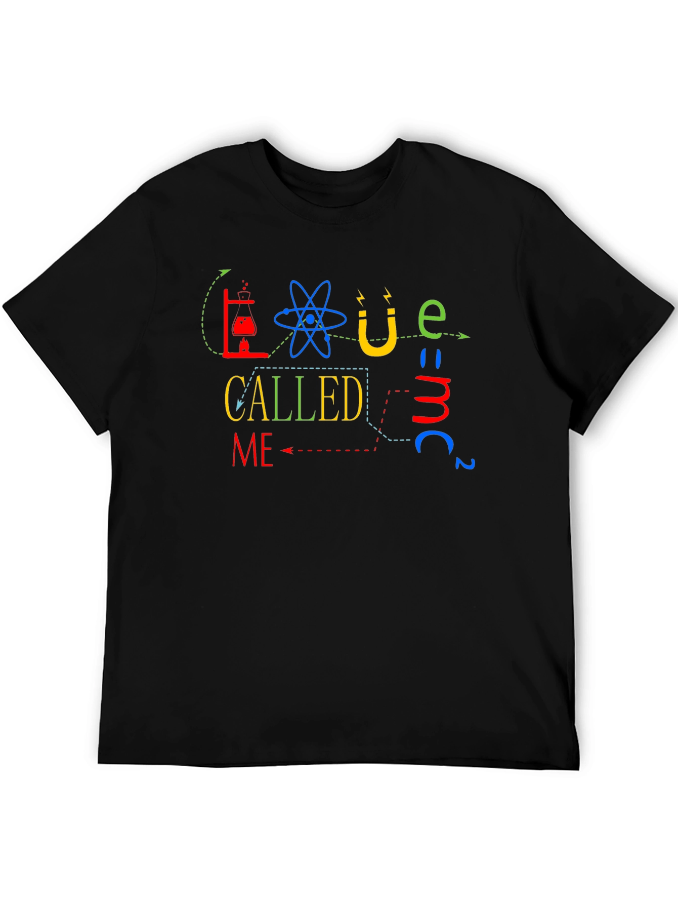 Black Science Called Me T-Shirt - Geeky Fun Apparel view 5