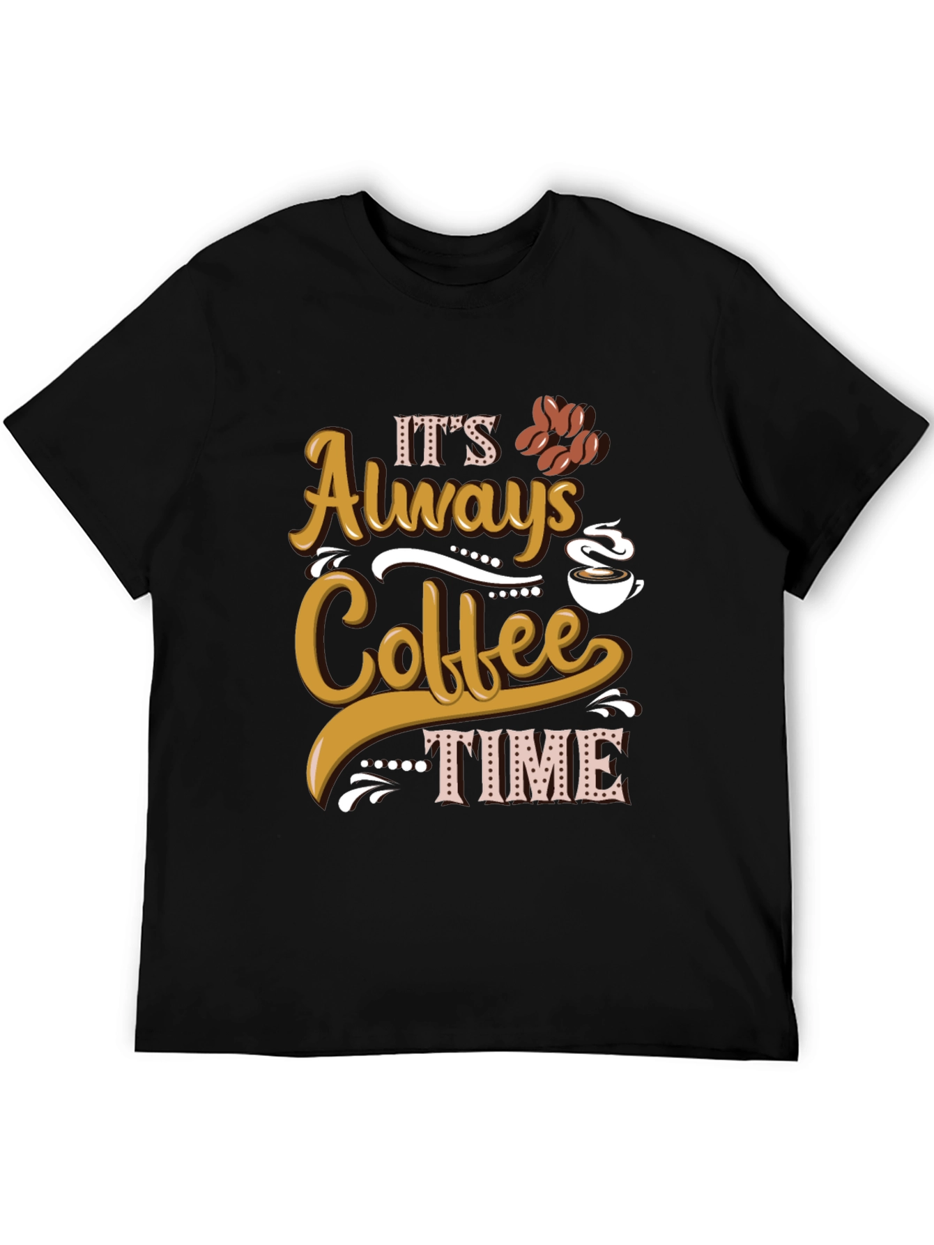 Black It's Always Coffee Time Graphic Tee view 5