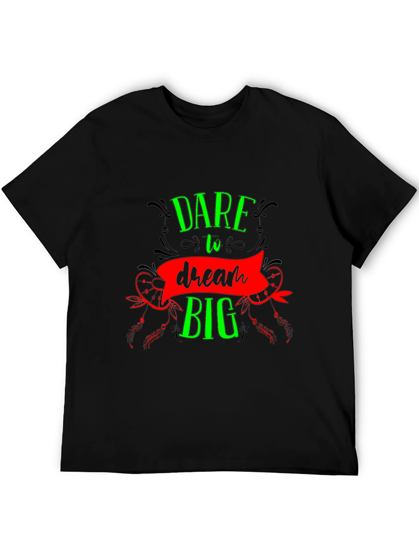 Black Dare to Dream Big Graphic Tee - Black view 5
