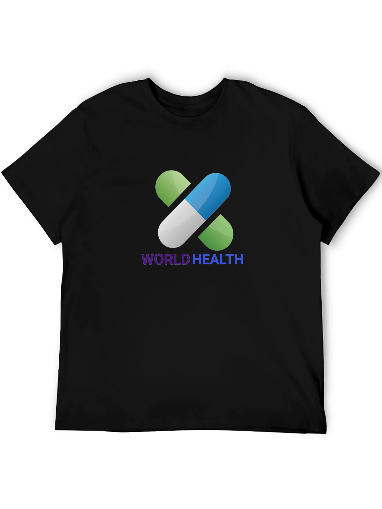 Black World Health Graphic T-Shirt view 5