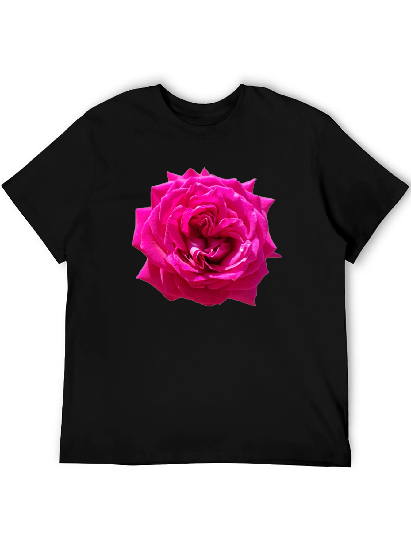 Black Rose Graphic T-Shirt - Black Casual Tee view 5