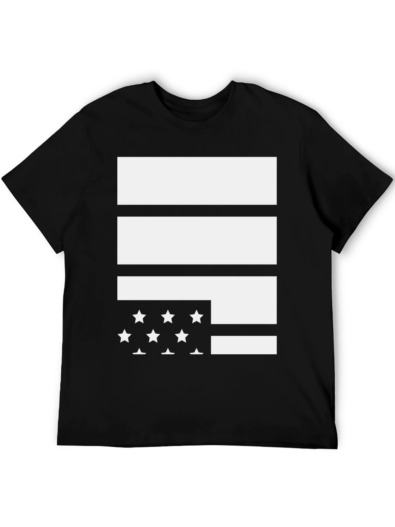 Black Graphic Print Tee - Stars and Stripes view 5