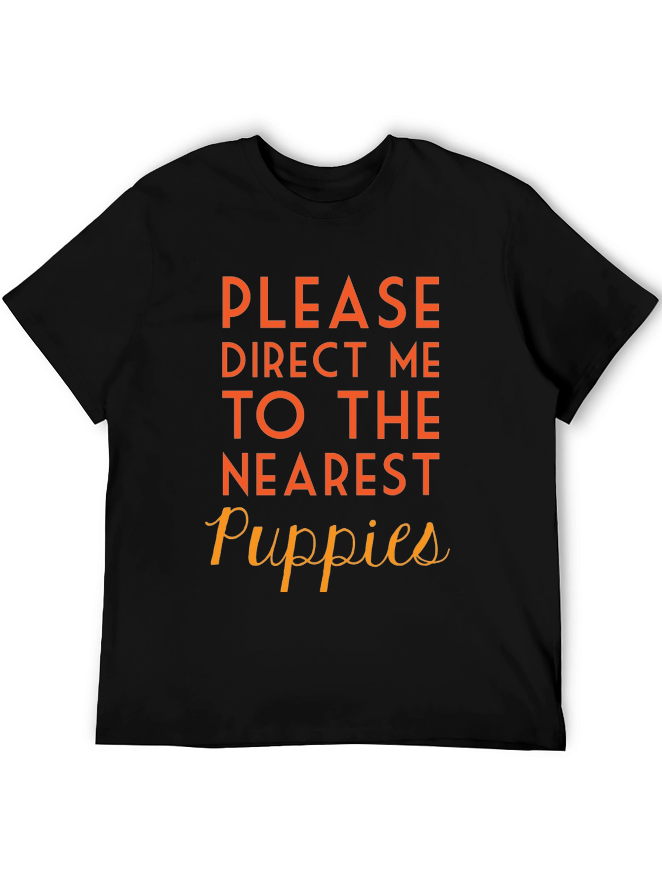 Black Direct Me To The Nearest Puppies Black T-Shirt view 5