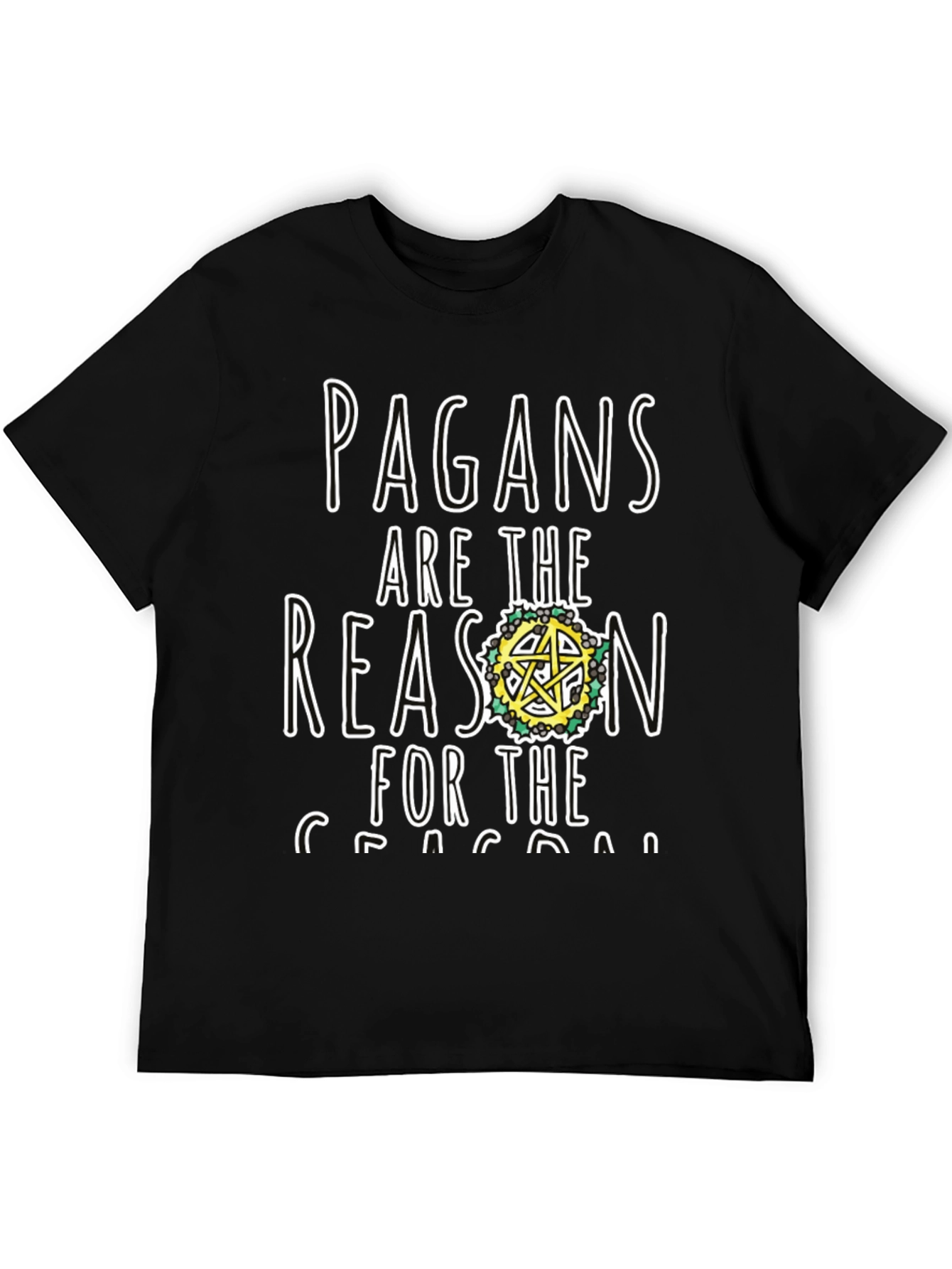 Black Pagan Reason Black T-Shirt view 5