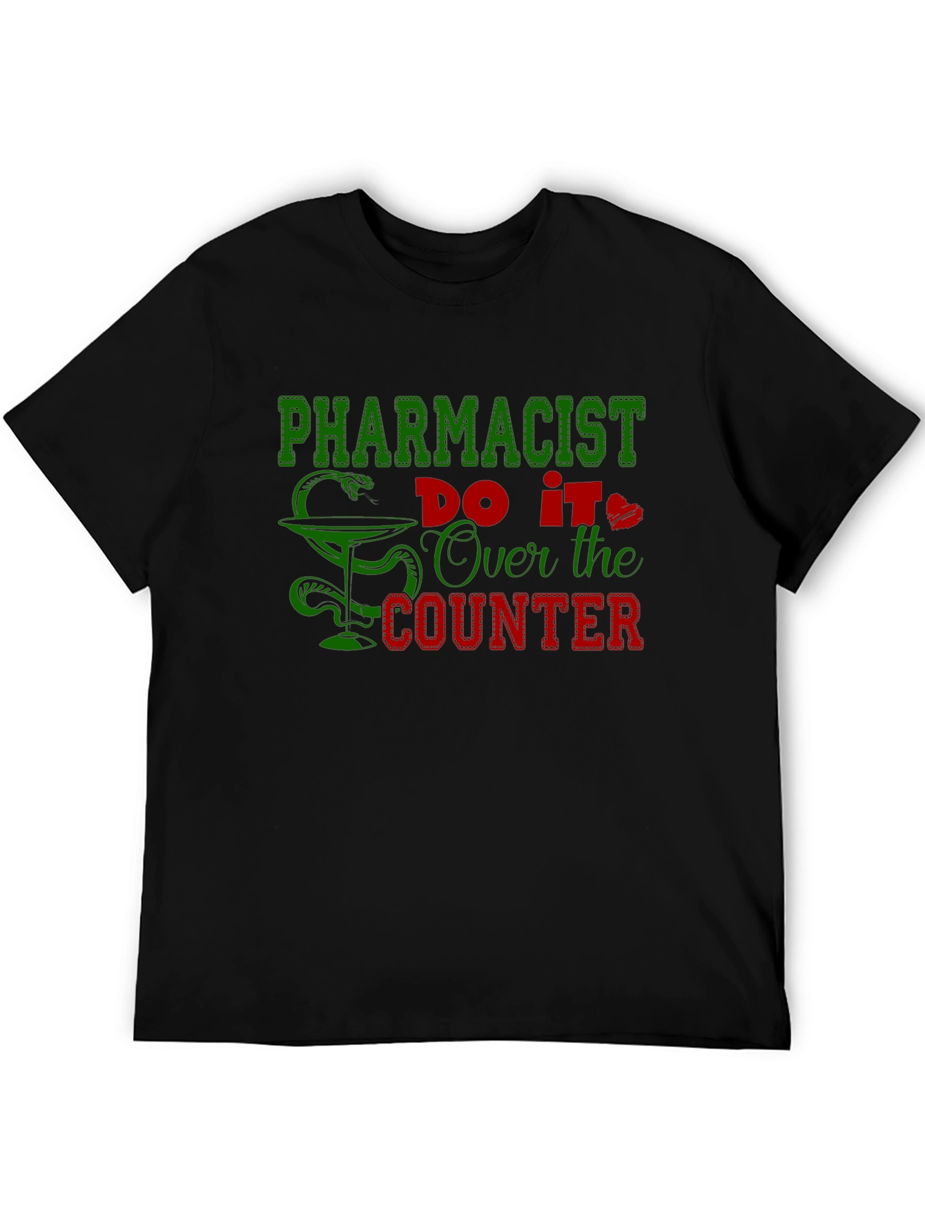 Black Pharmacist Over the Counter Black T-Shirt view 5