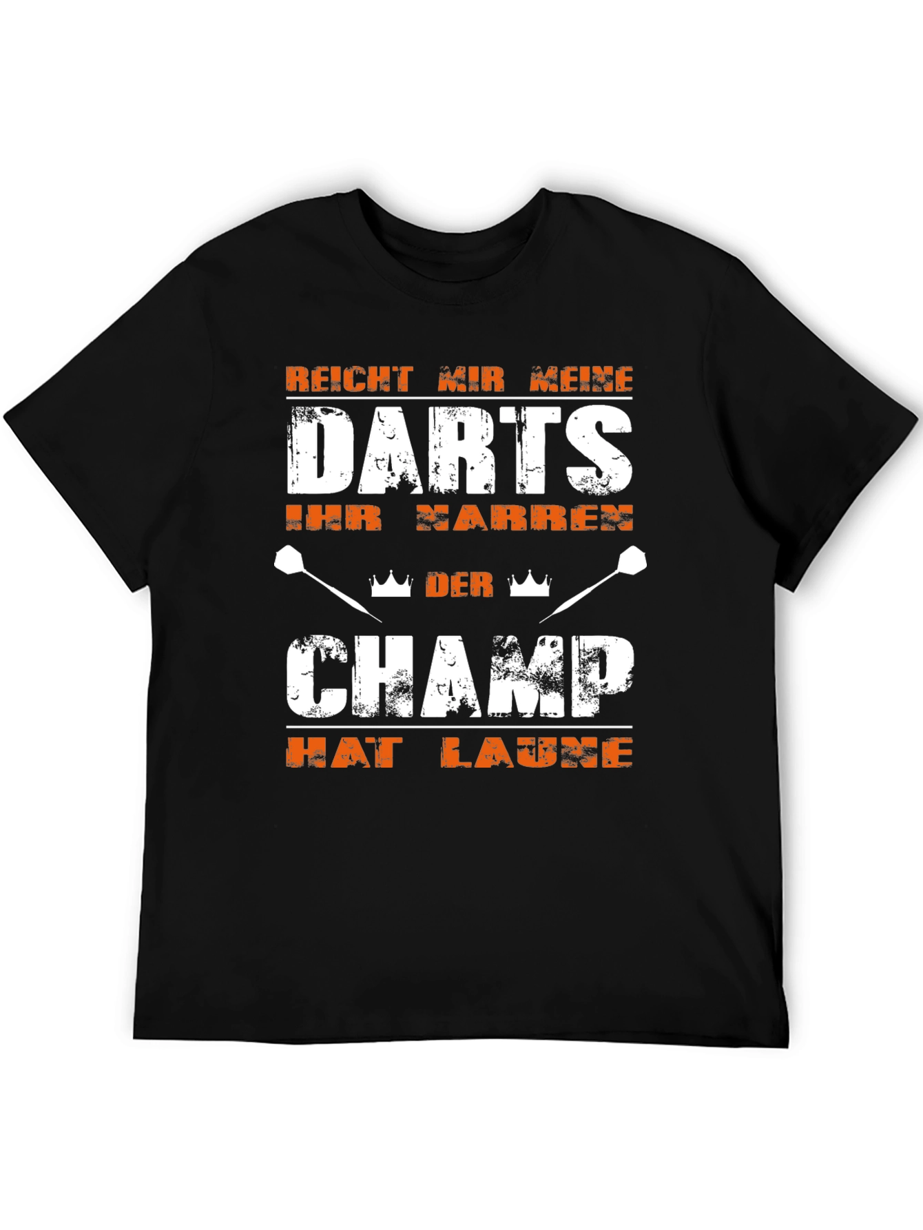 Black Darts Champ Funny Slogan Black T-Shirt view 5