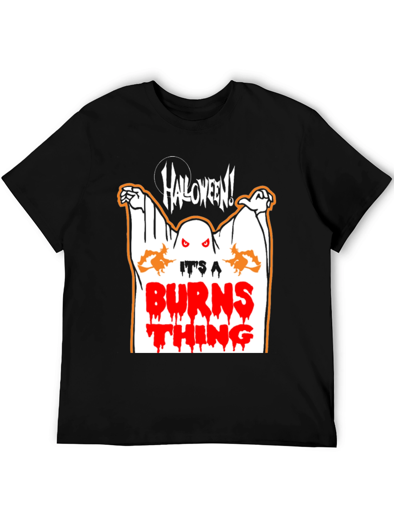 Black Halloween Ghost T-Shirt - It's a Burns Thing! view 5