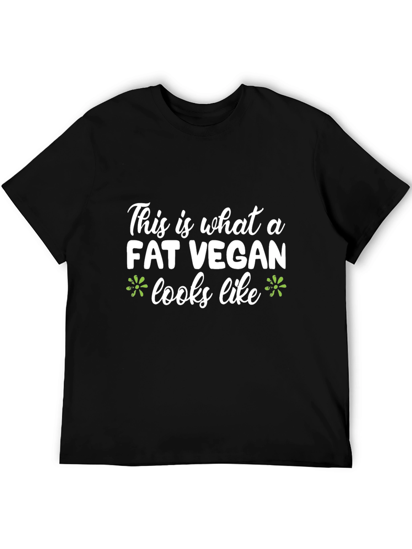 Black Fat Vegan T-Shirt - Funny Vegan Graphic Tee view 5