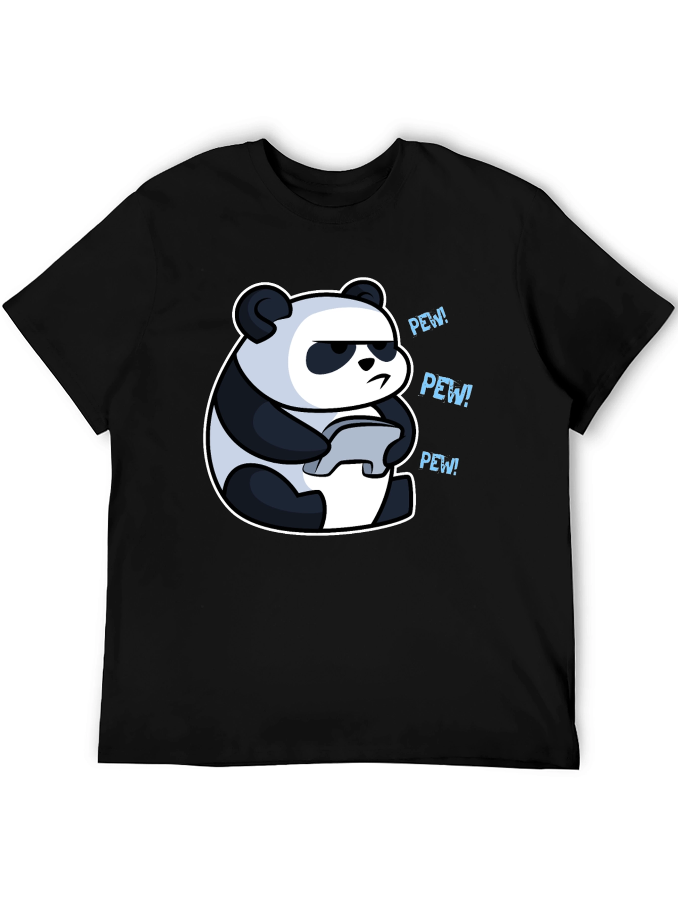 Panda Gamer Black T-Shirt - Pew Pew! - 5