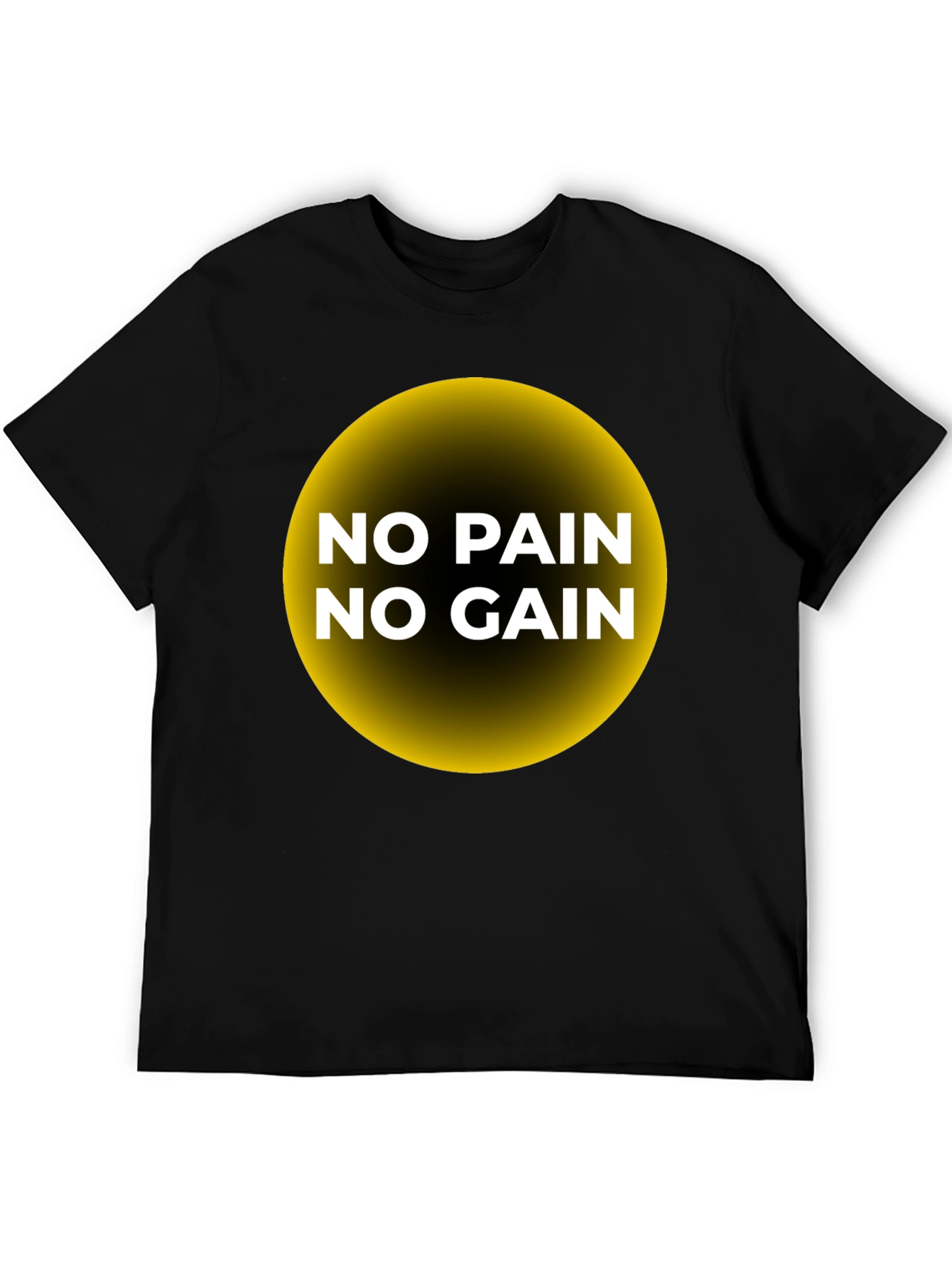 Black No Pain No Gain T-Shirt - Motivational Gym Wear view 5