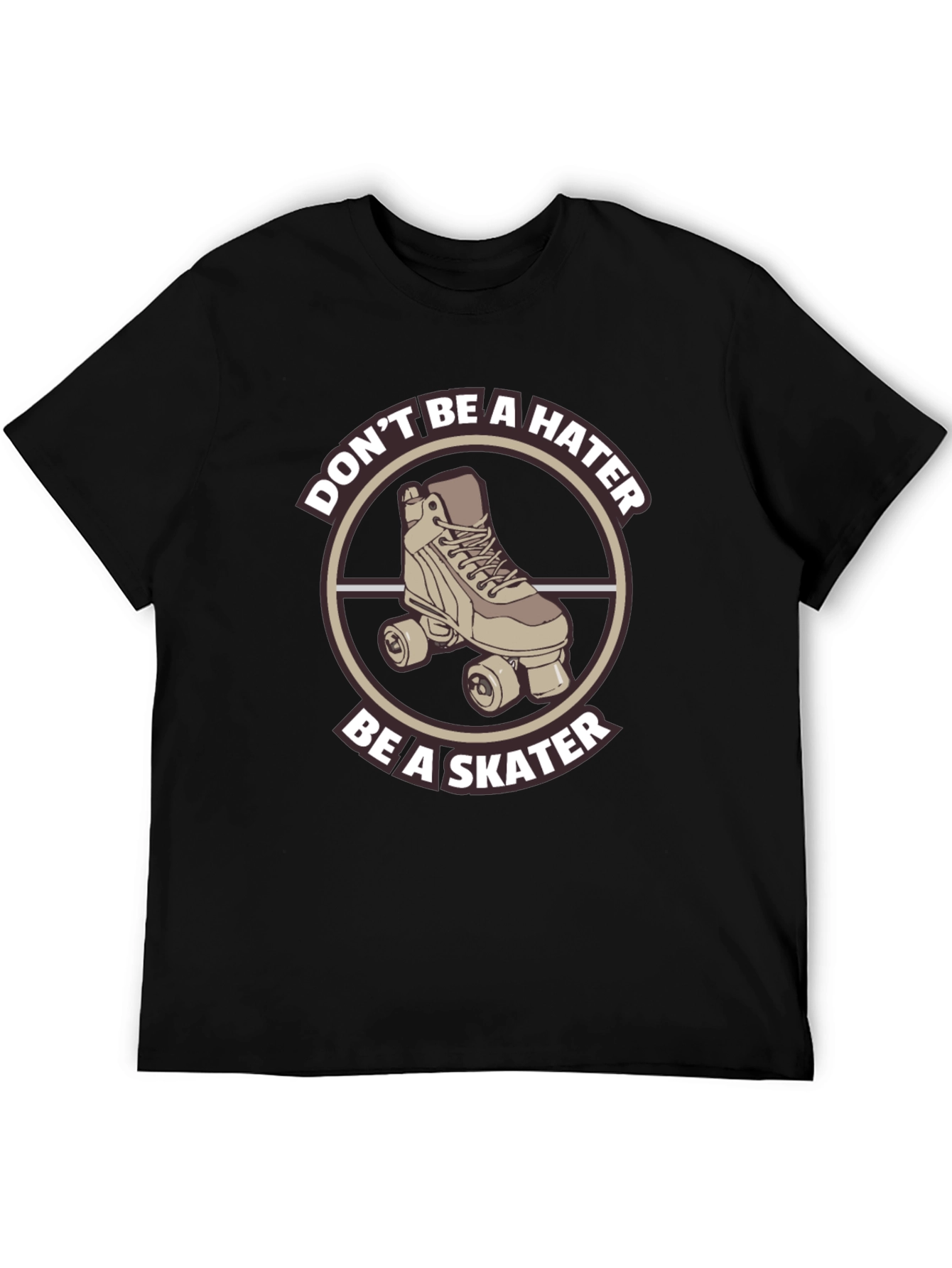 Black Skater T-Shirt - Don't Be A Hater view 5