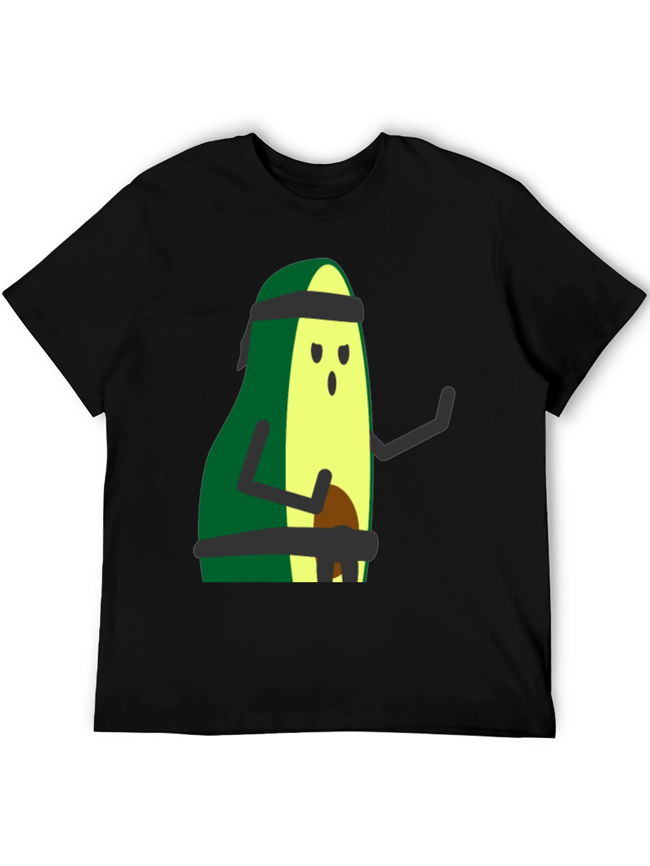 Black Avocado Karate T-Shirt - Funny Martial Arts Tee view 5