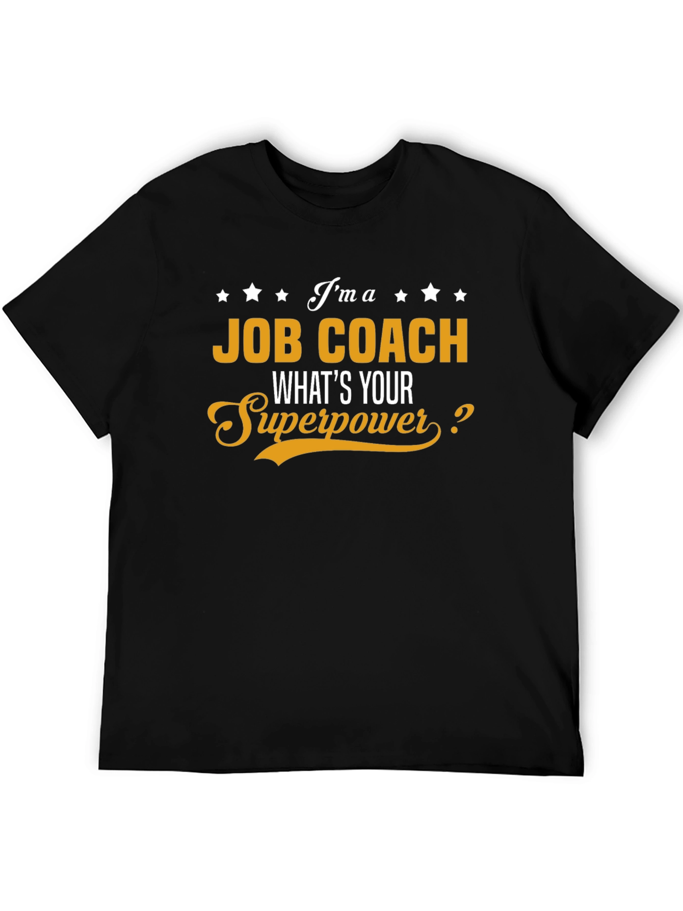 Black Job Coach Superpower Graphic Tee view 5