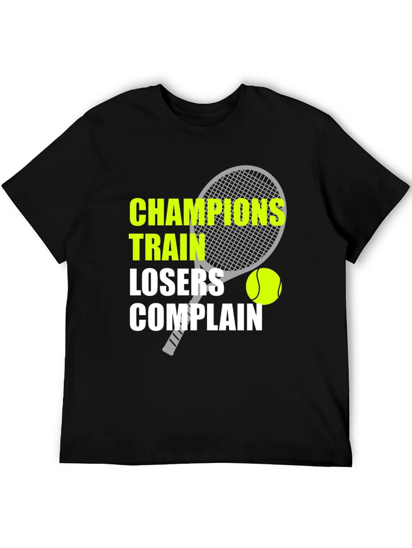 Black Champions Train T-Shirt Tennis Motivation view 5
