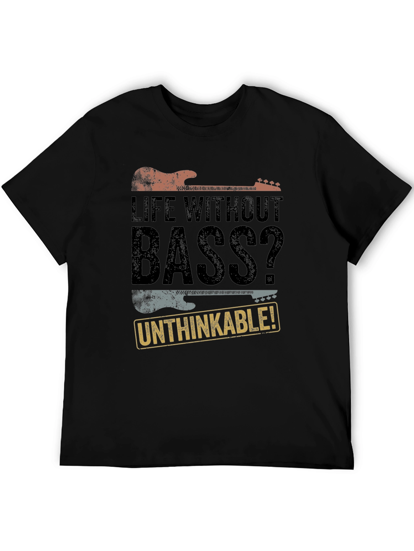 Black Life Without Bass? T-Shirt - Musician Apparel view 5
