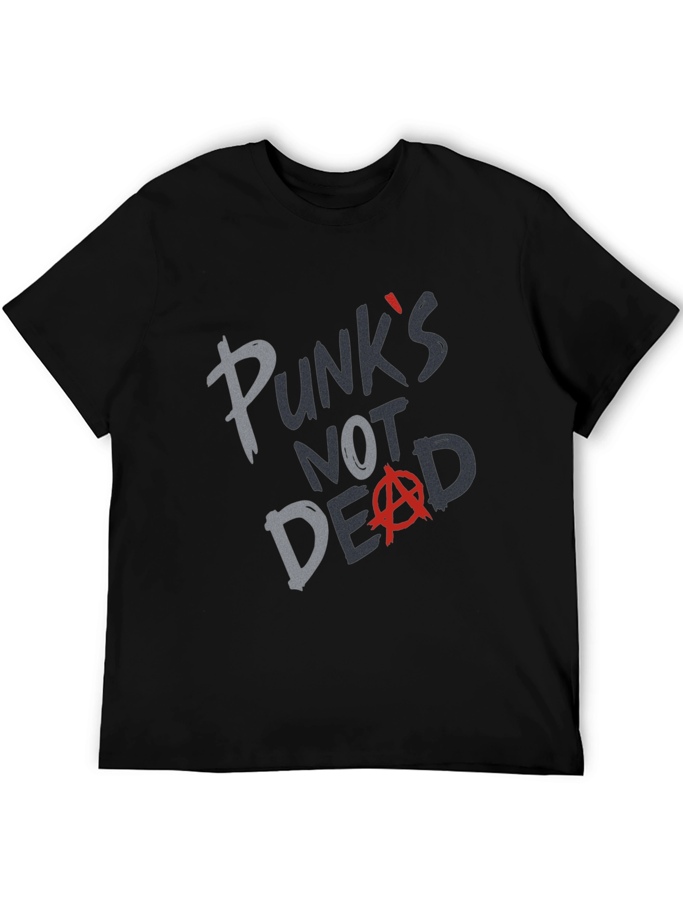 Black Punk's Not Dead T-Shirt - Bold Statement Tee view 5