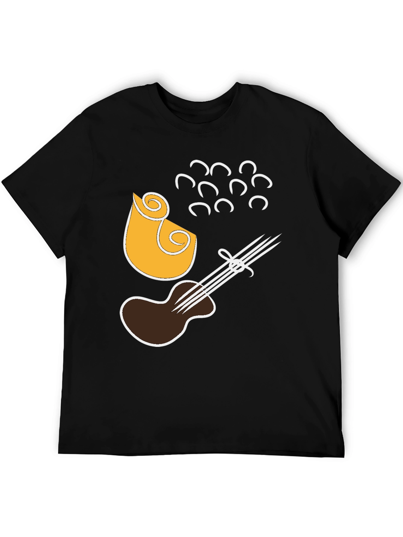 Black Musical T-Shirt - Quirky Graphic Tee view 5