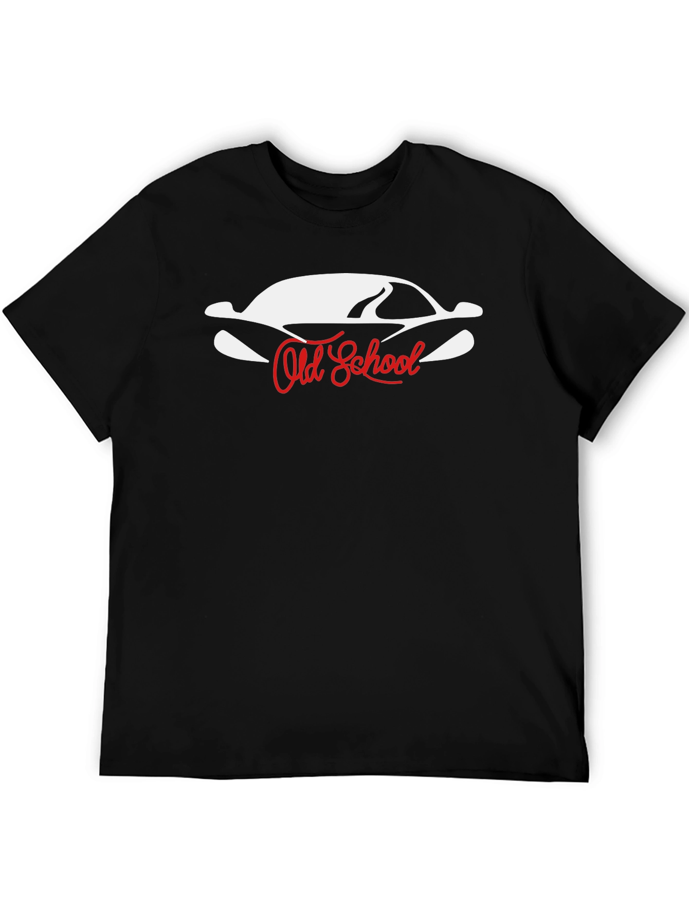 Black Old School Car Graphic T-Shirt view 5